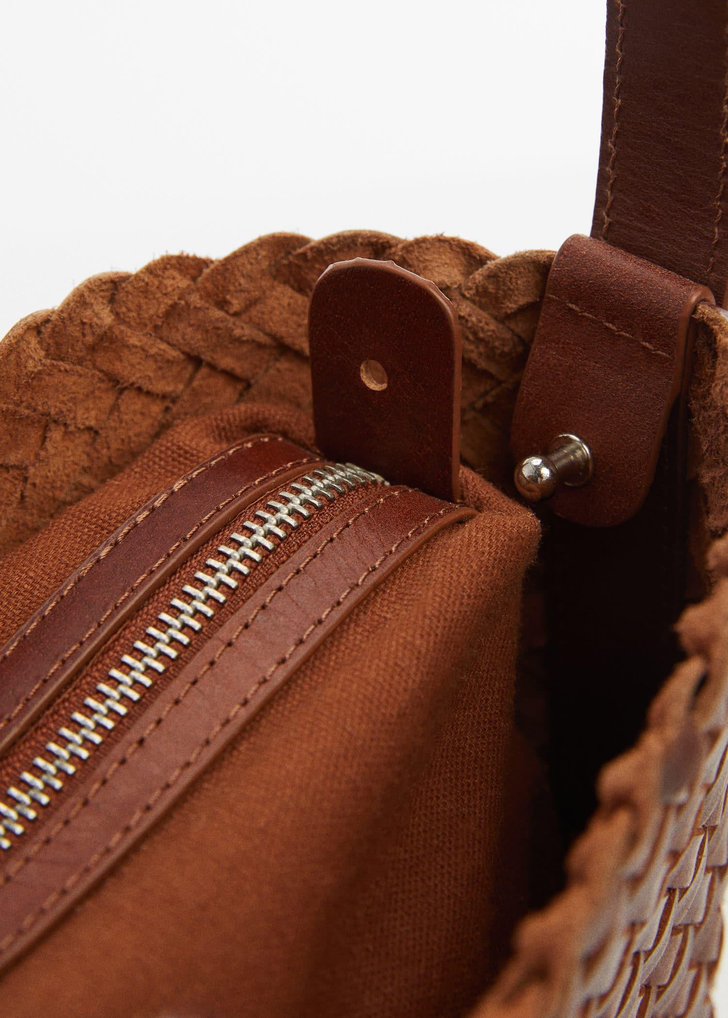 Mango framework leather bag hotsell
