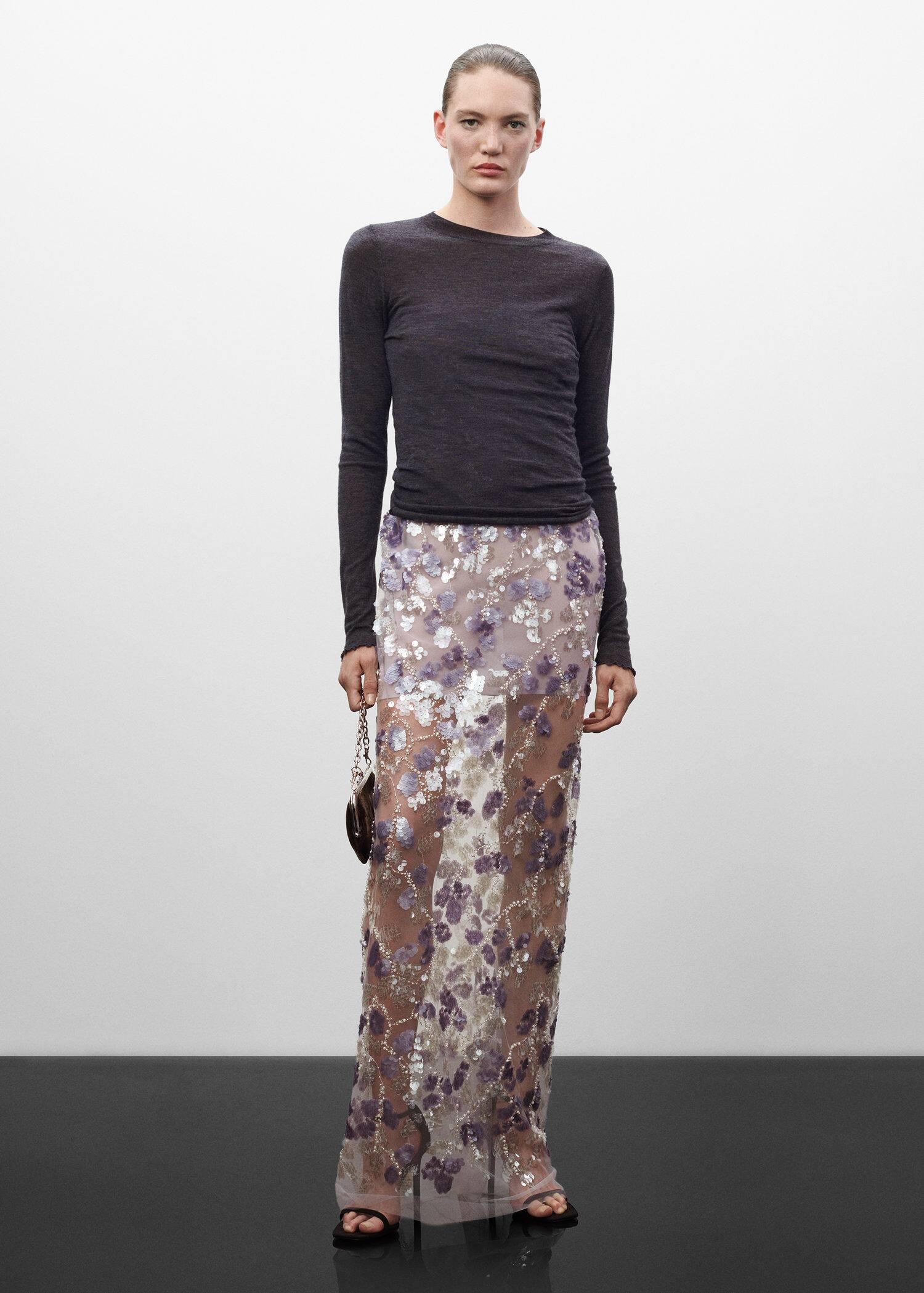 Mango Sequin Embroidered Dress Light/pastel in White | Lyst UK