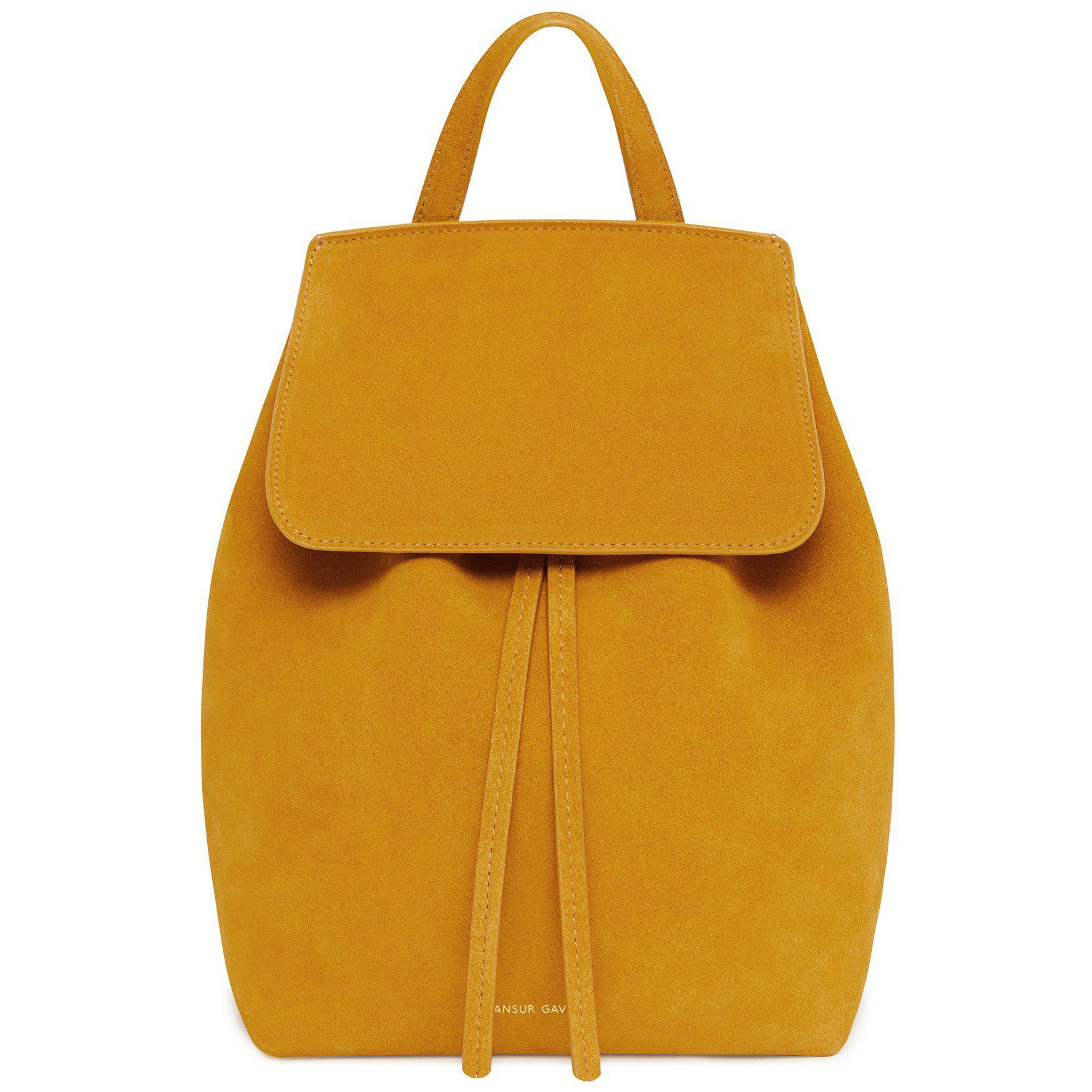 mustard mini backpack