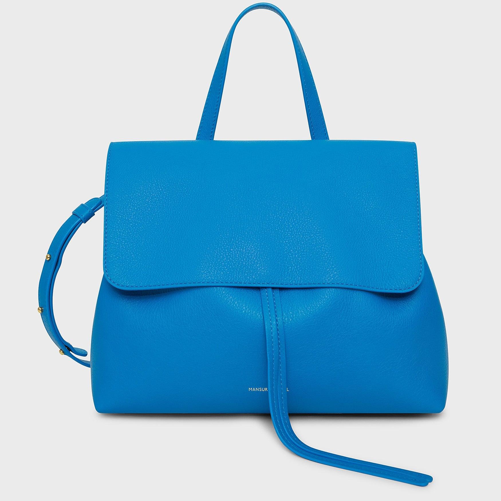 Mansur Gavriel Bucket Bag, Blue Suede, Large