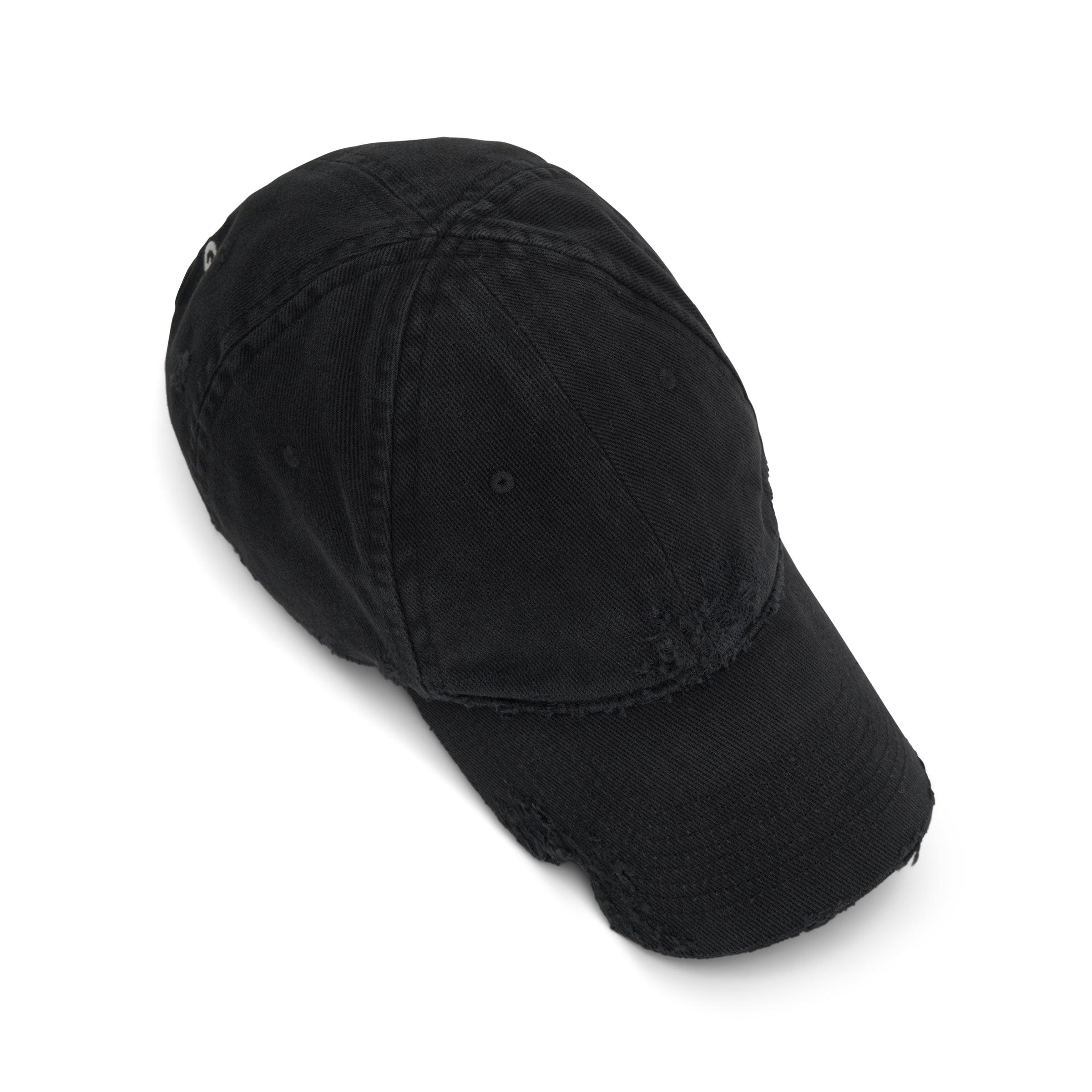Balenciaga Hat Dog Bite Cap In Washed Black/white for Men | Lyst
