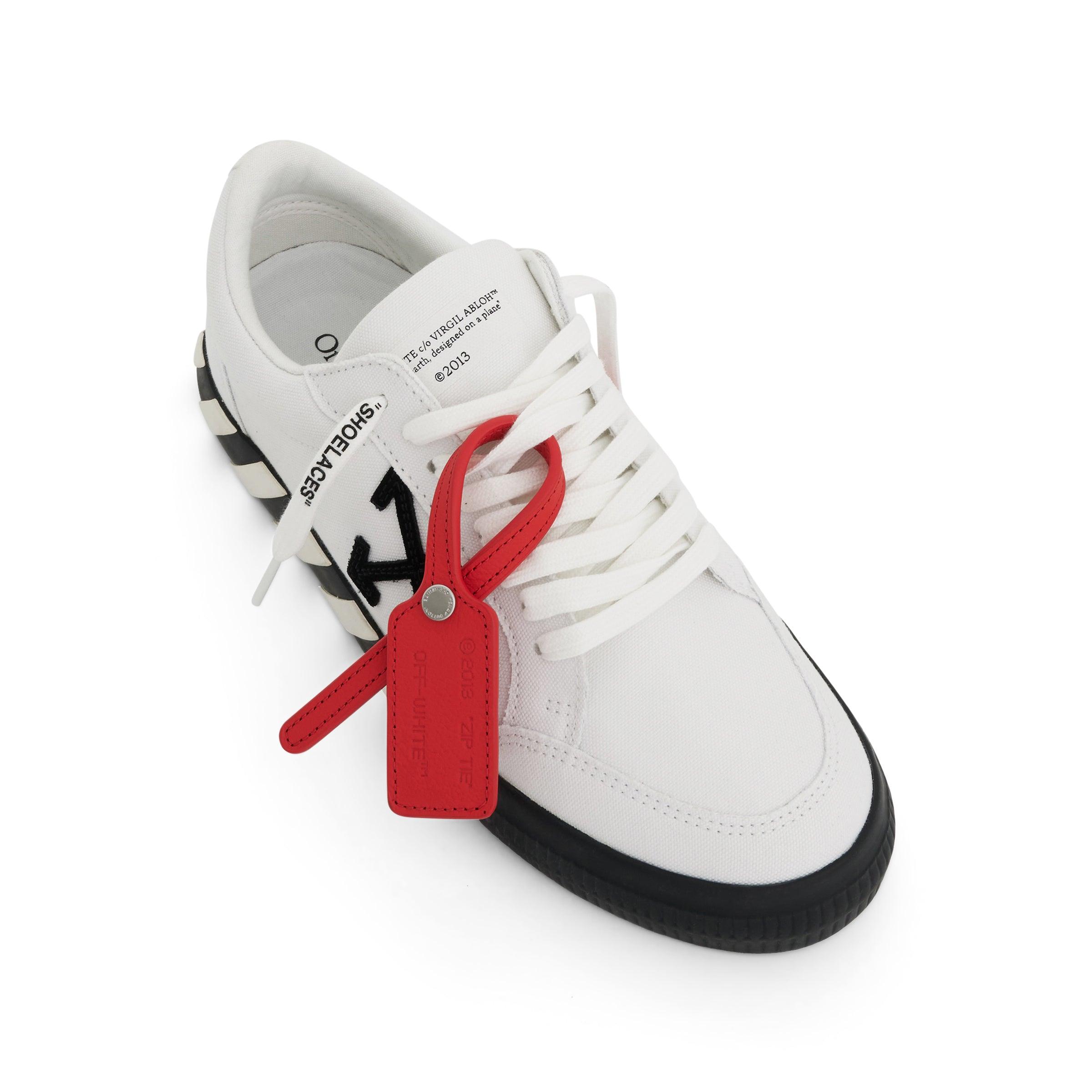 Off-White Vulcanized c/o Virgil Abloh White & Red Low Top Sneakers -  Men's US 10