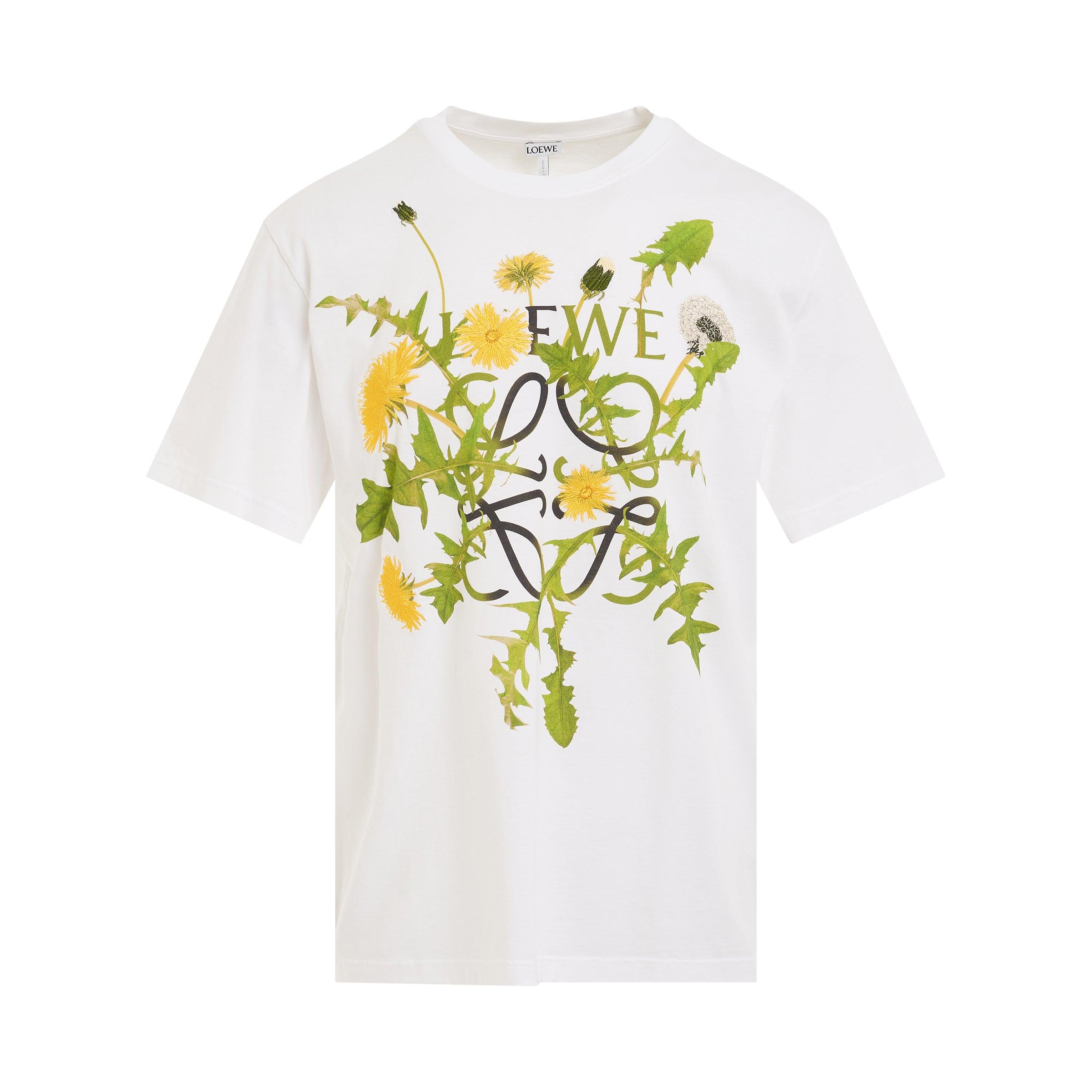 Loewe Anagram Flowers T-shirt In White for Men | Lyst
