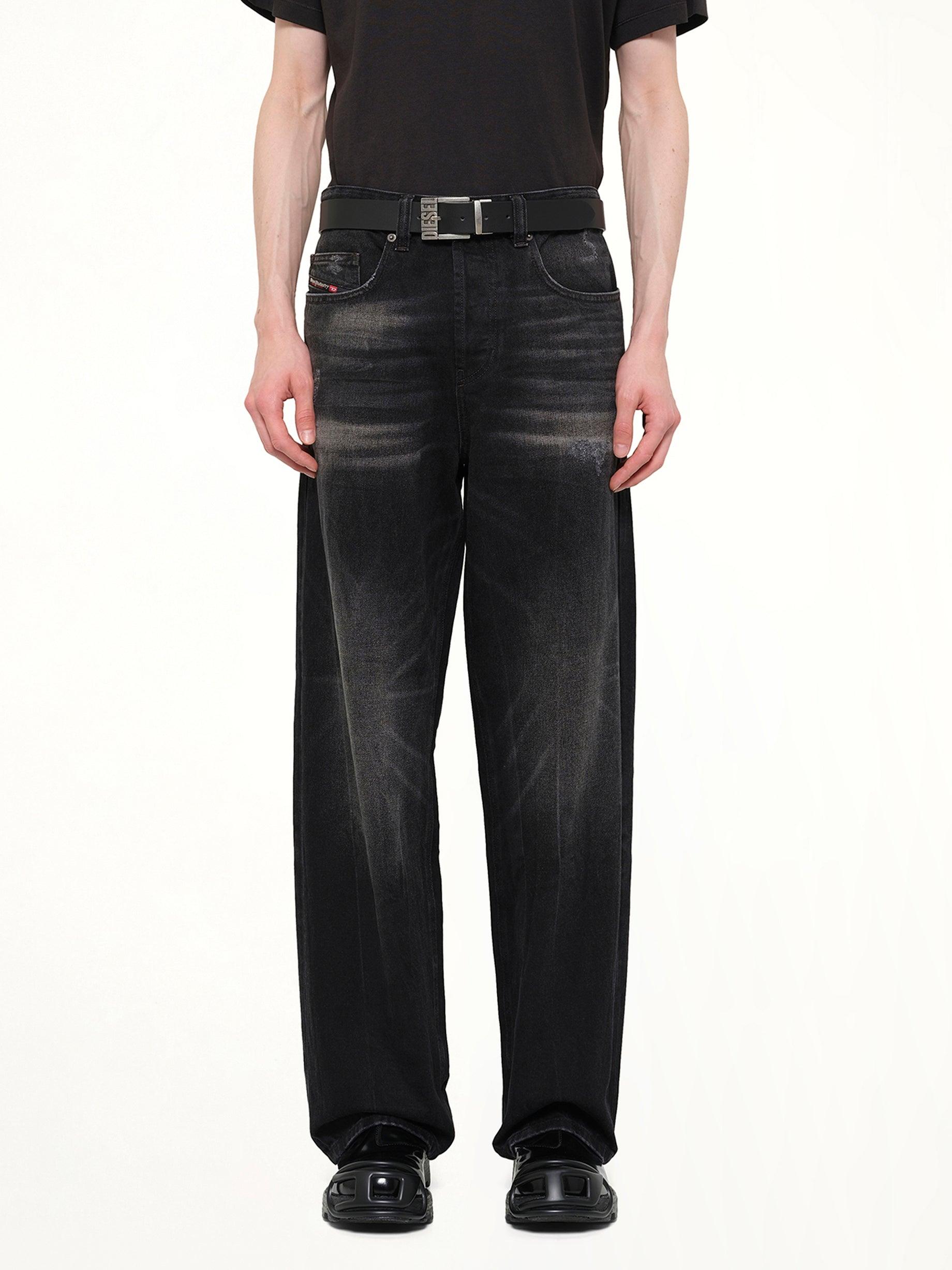DIESEL 2001 D-Macro Relaxed Jeans in Black for Men | Lyst