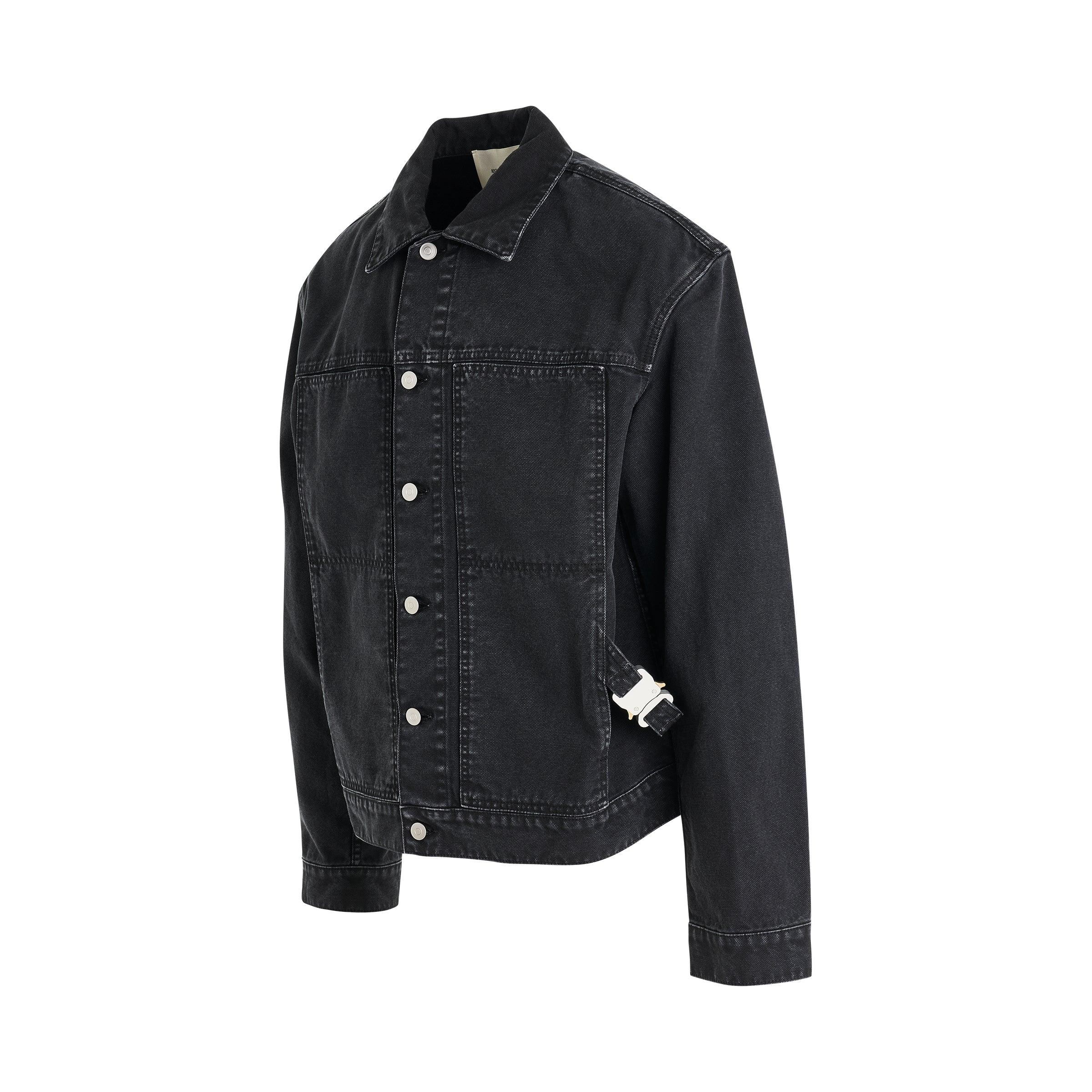 1017 ALYX 9SM Buckle Denim Jacket In Washed Black for Men | Lyst