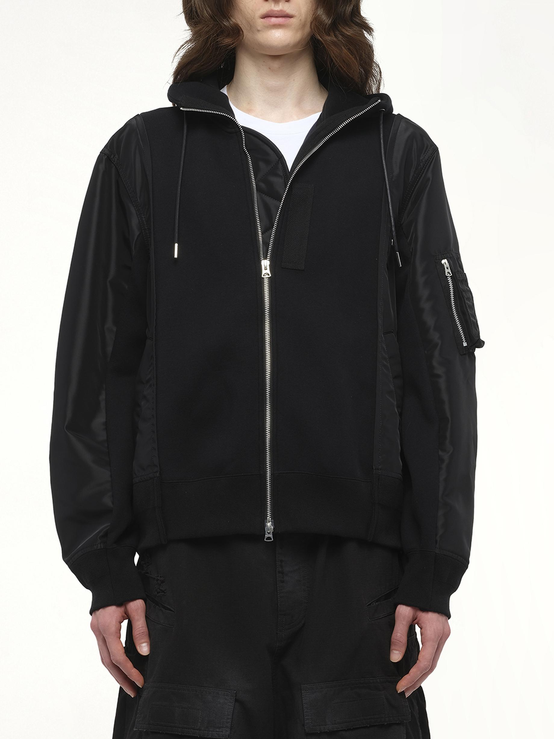 パーカー・フーディ SACAI Men Hoodies 250923S 001 Black SACAI: Sweatshirt men - Black | Sacai sweatshirt 250923S