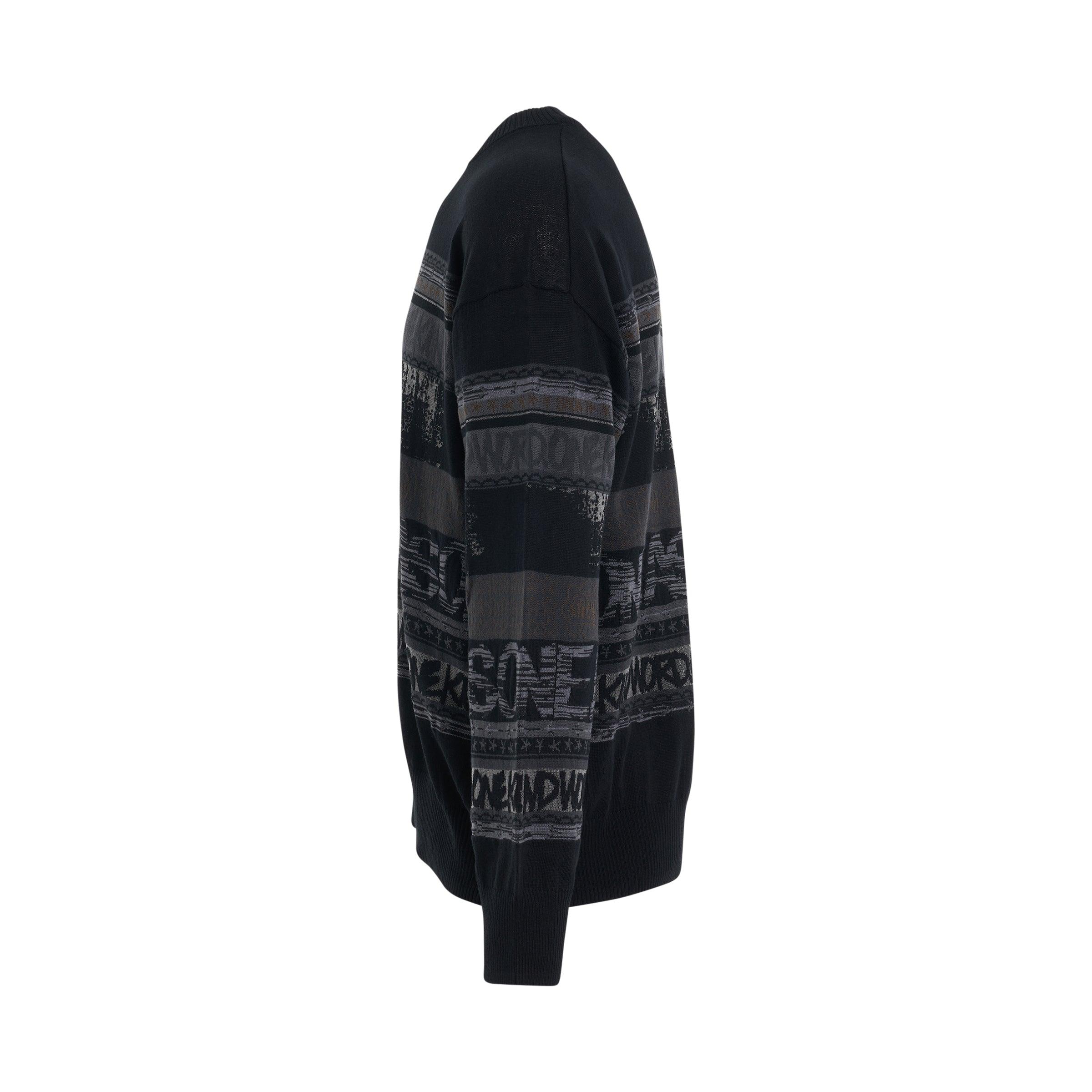 Sacai Eric Haze Jacquard Knit Pullover In Black for Men | Lyst