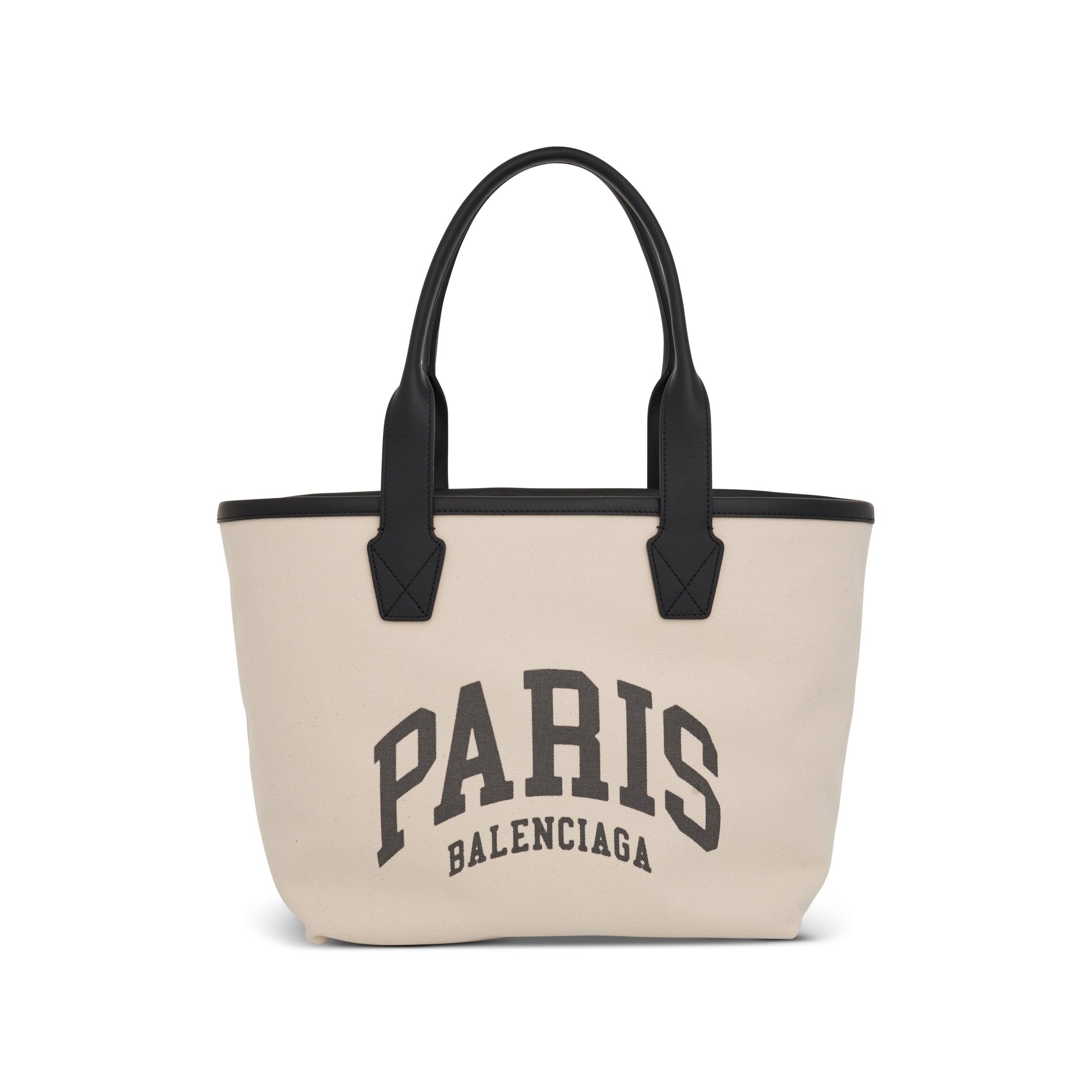 Balenciaga Cities Paris Jumbo Small Tote Bag In Natural/black | Lyst
