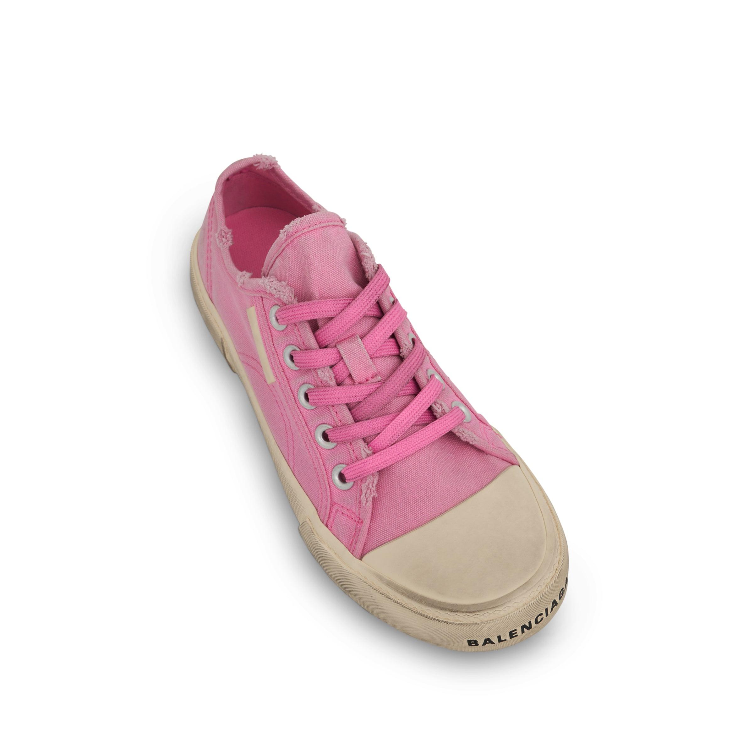 Balenciaga Paris Low Top Sneakers In Pink/white | Lyst