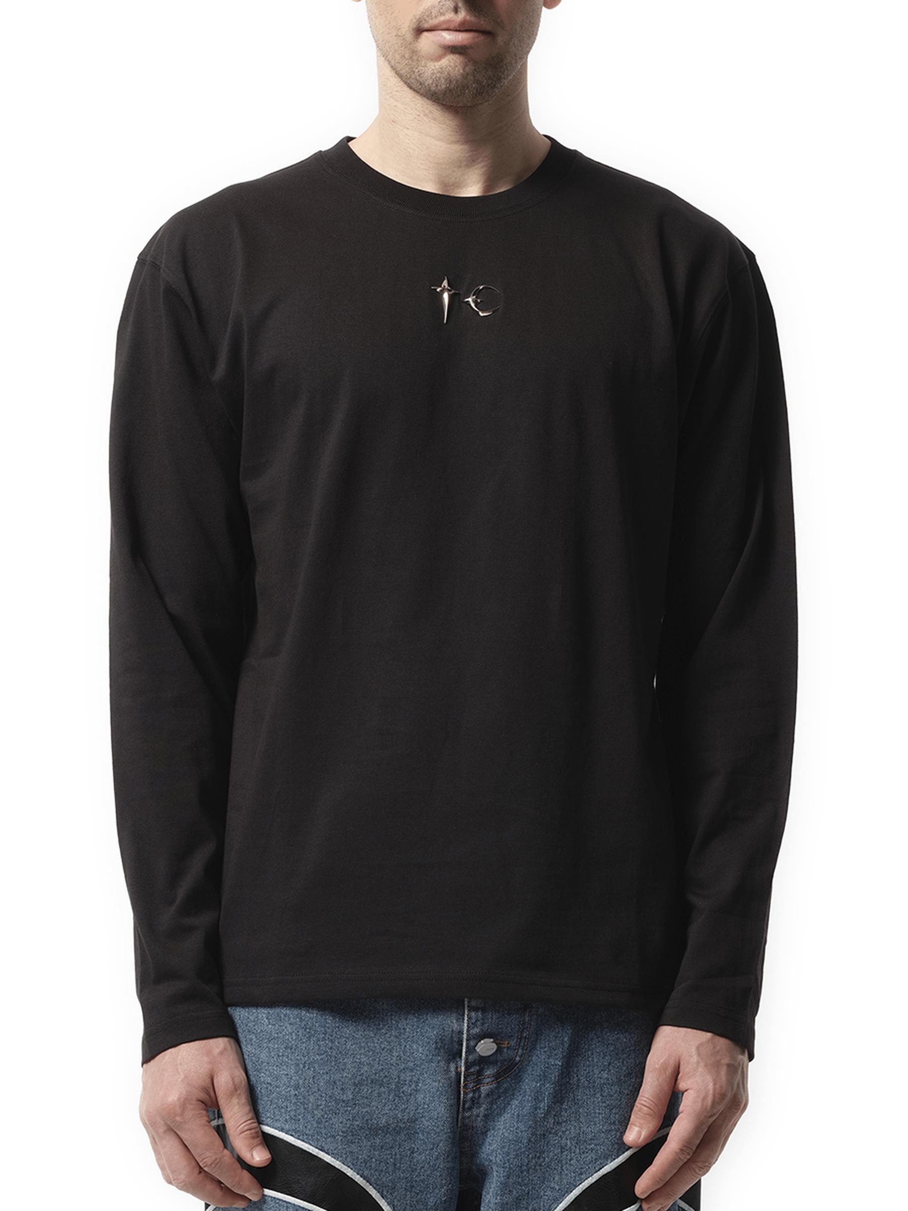 THUG CLUB Tc Basic Long Sleeve, 100% Cotton in Black for Men