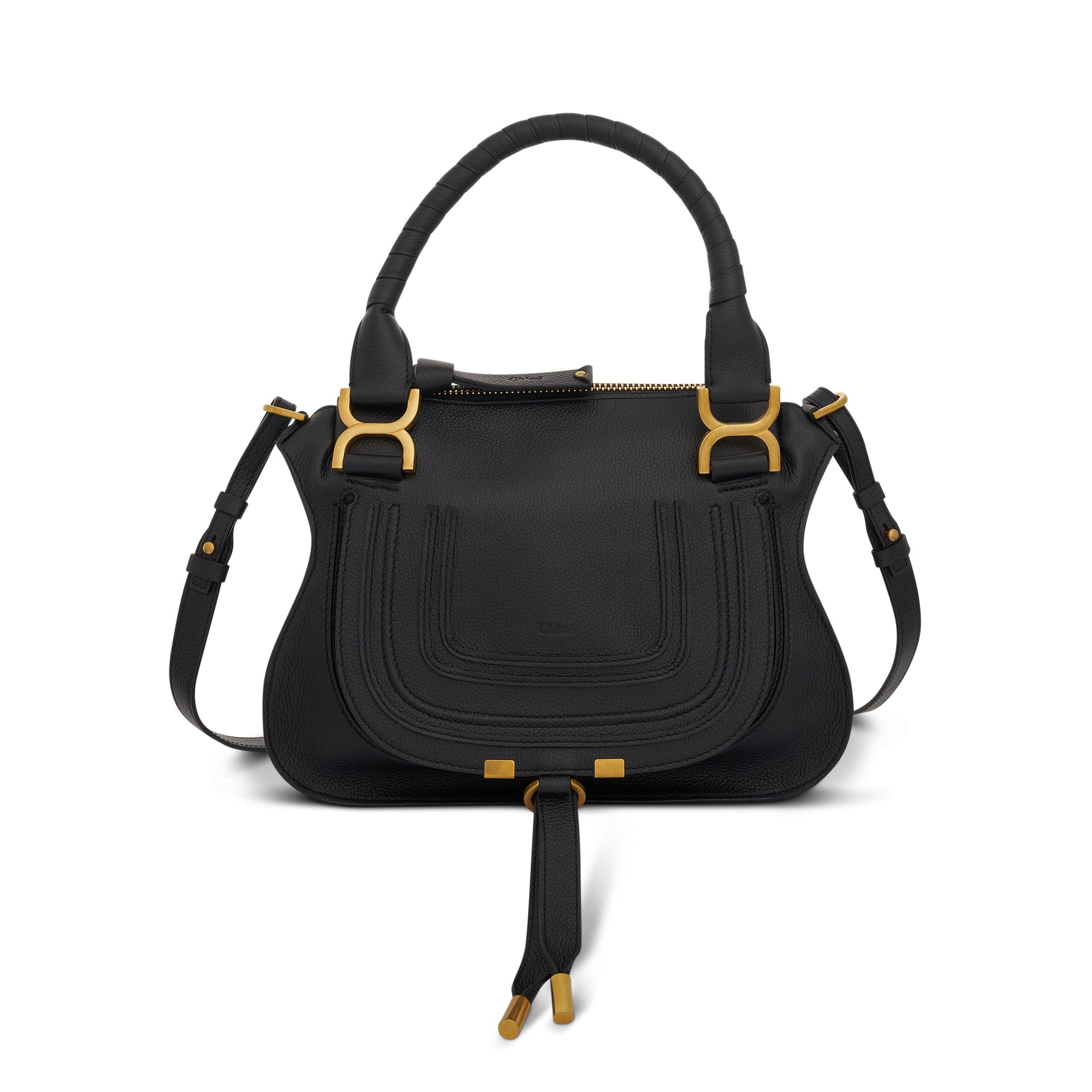 Chloé Marcie Small Double Carry Bag In Black Lyst