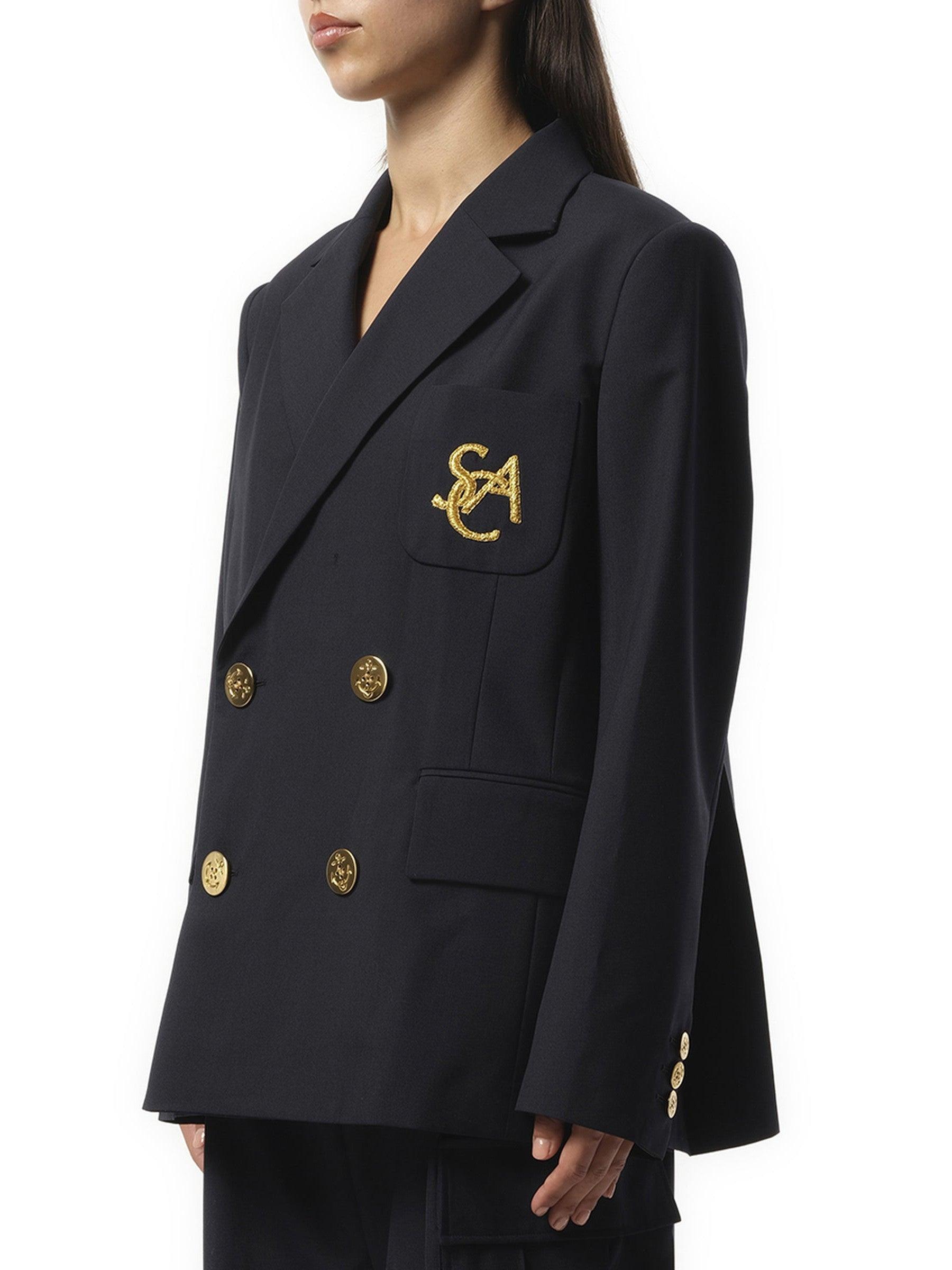 【SACAI】Emblem Silk Blend Single Jacket SACAI】Emblem Silk Blend Single Jacket Sacai Emblem Double