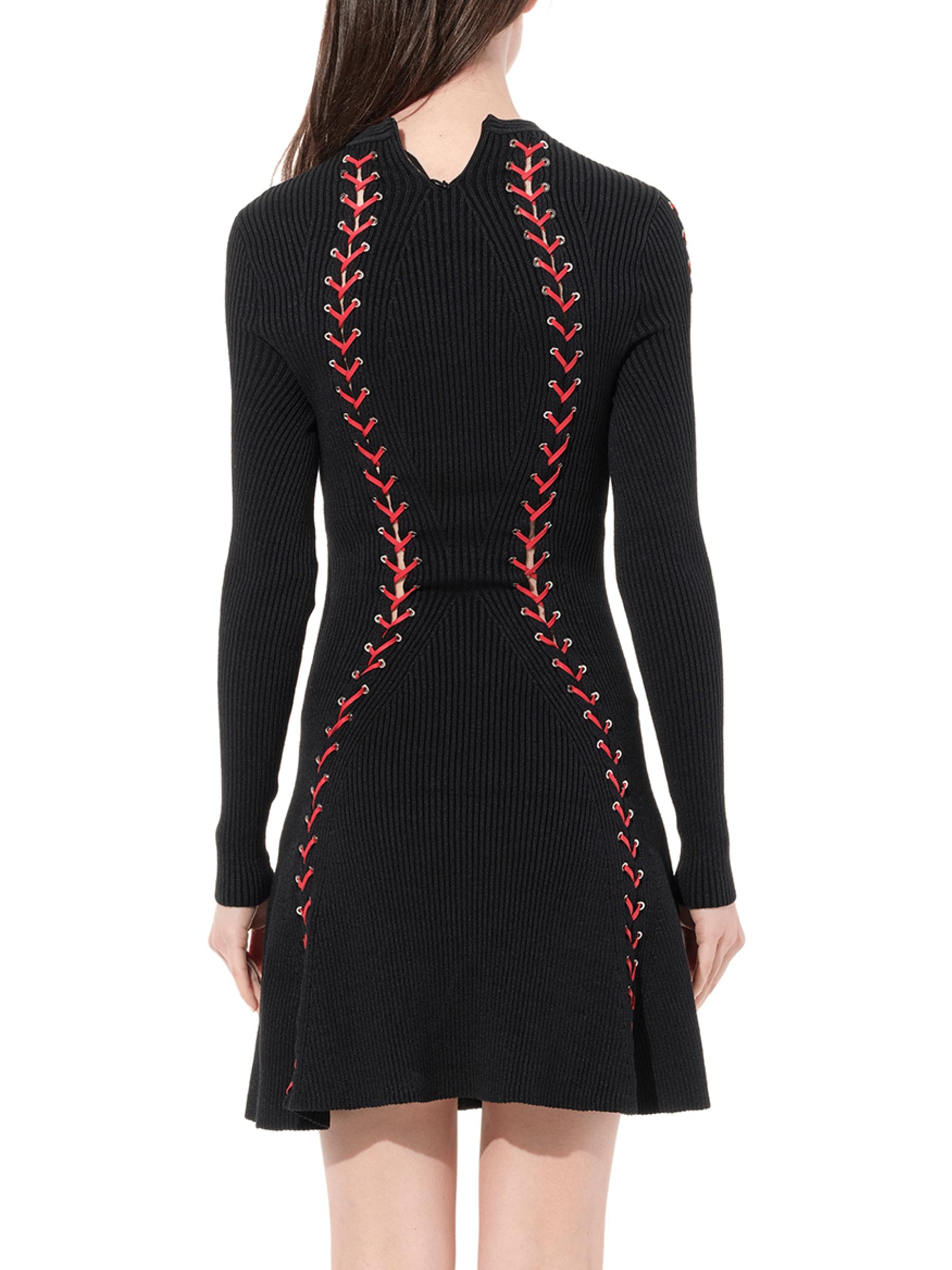 McQueen Knit Dress 493385 Q1Whs 1057, Round Neck, Short