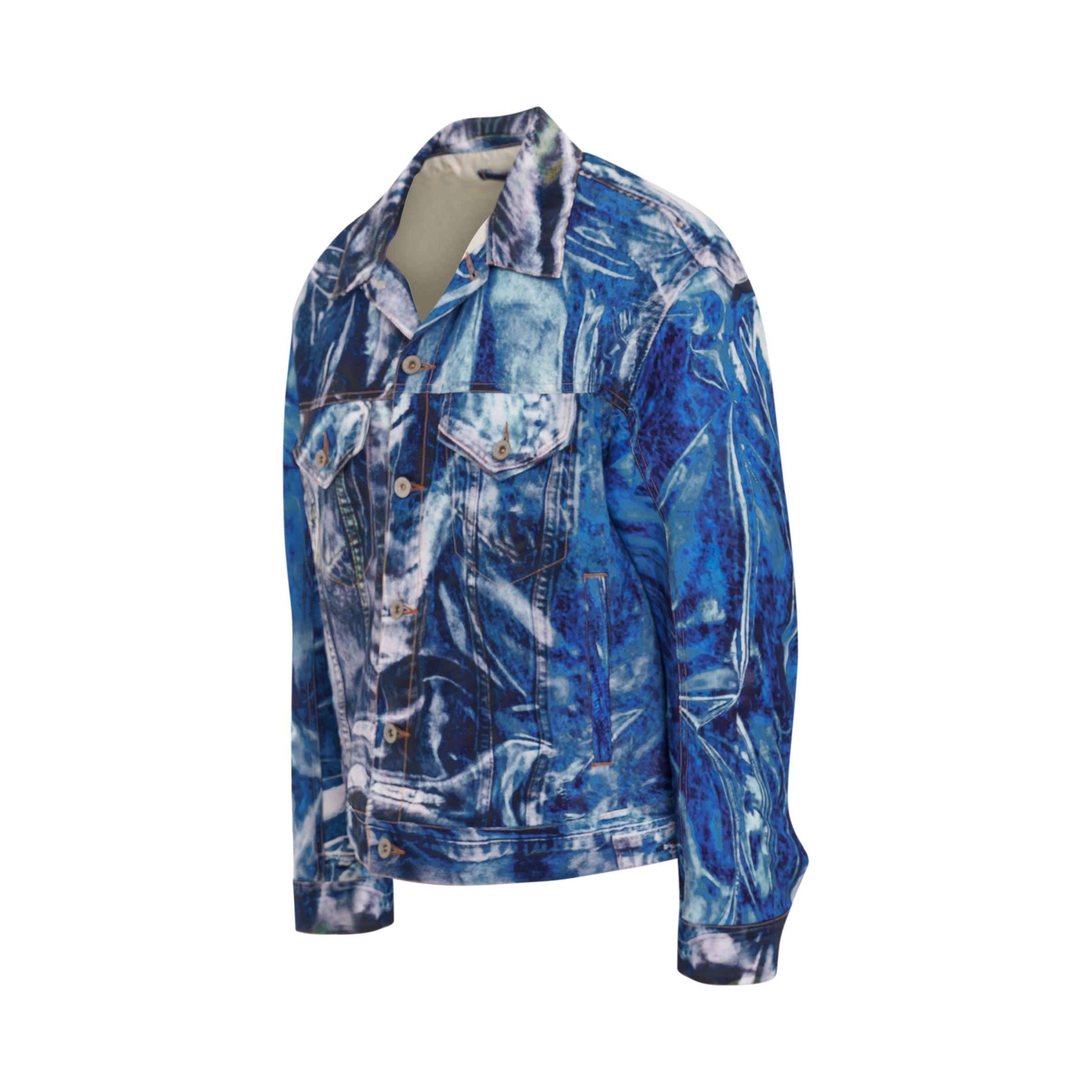 Doublet Mirage Printed Denim Jacket In Indigo in Blue for Men | Lyst