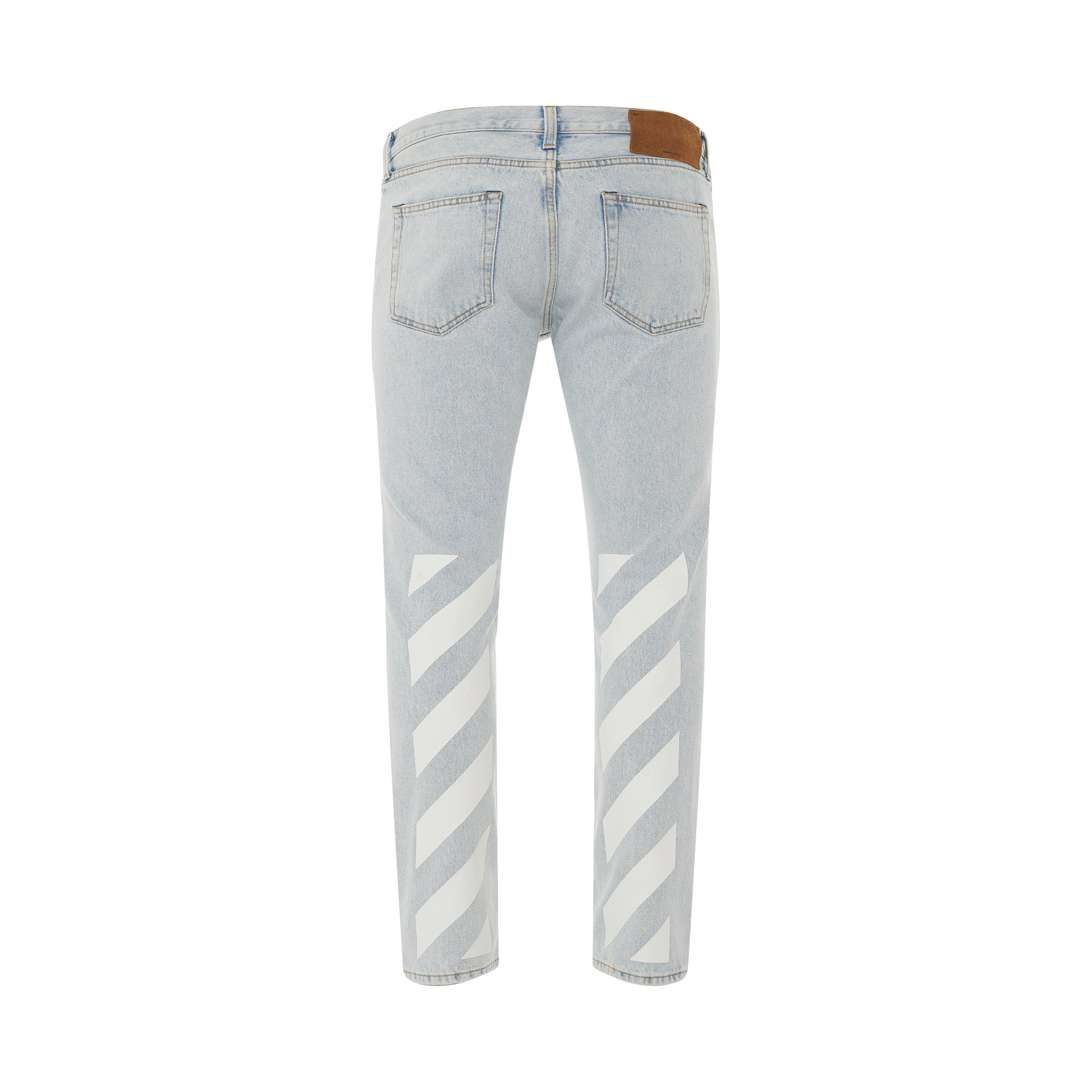 Off-White c/o Virgil Abloh Diagonal Tab Slim Jeans In Blue/white for Men |  Lyst