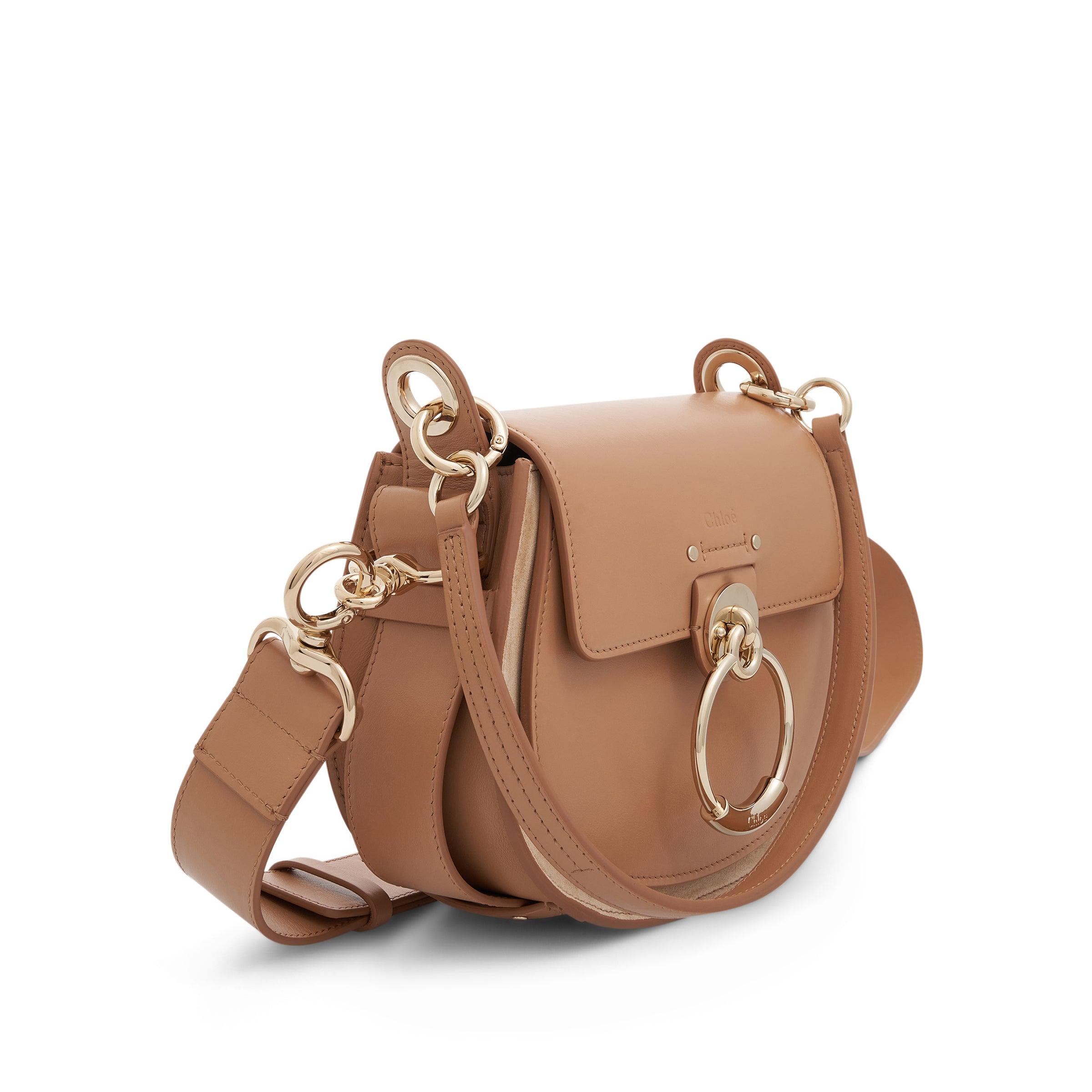 Chloé Small Tess Bag In Shiny & Suede Calfskin In Light Tan in Brown | Lyst