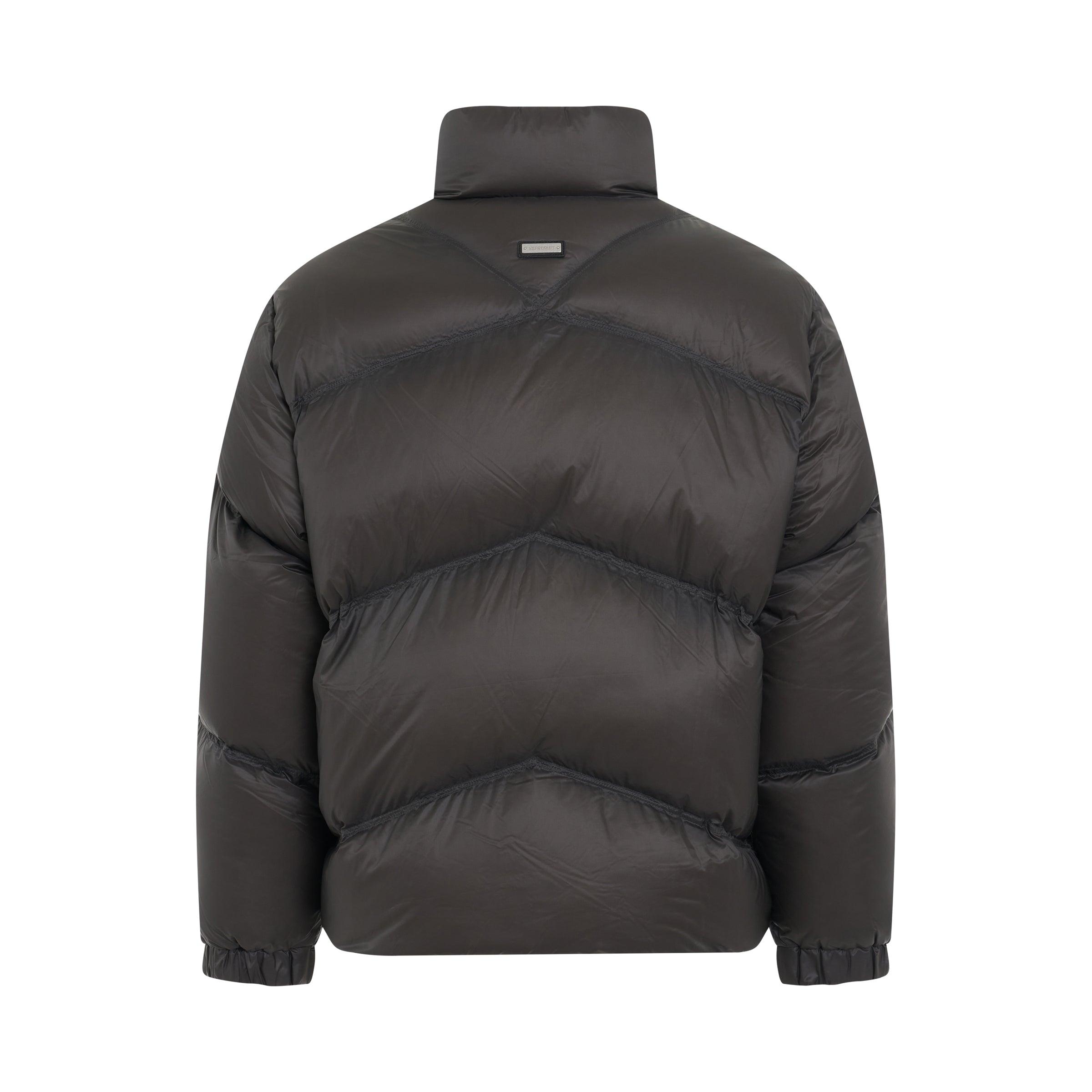 Puffer jacket washed black sales