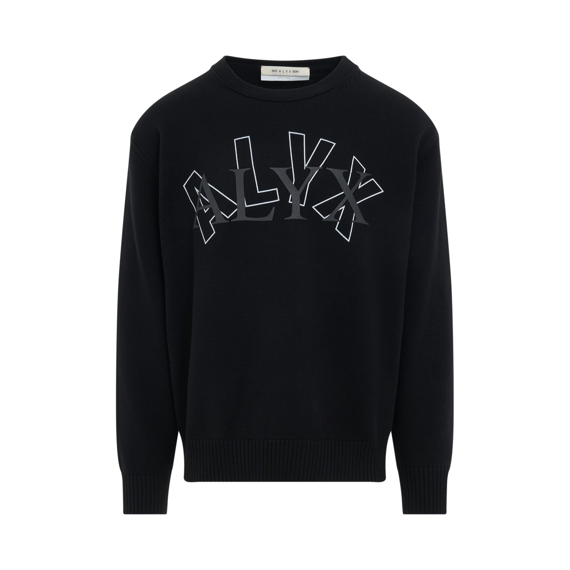 1017 ALYX 9SM Arch Logo Crewneck Sweater In Black for Men | Lyst