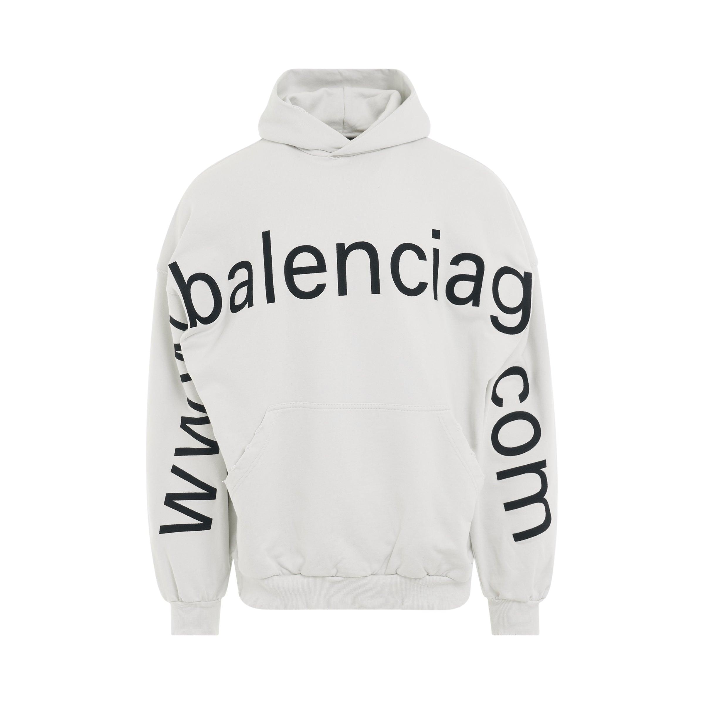 Balenciaga Bal.com Oversized Hoodie In Dirty White for Men | Lyst