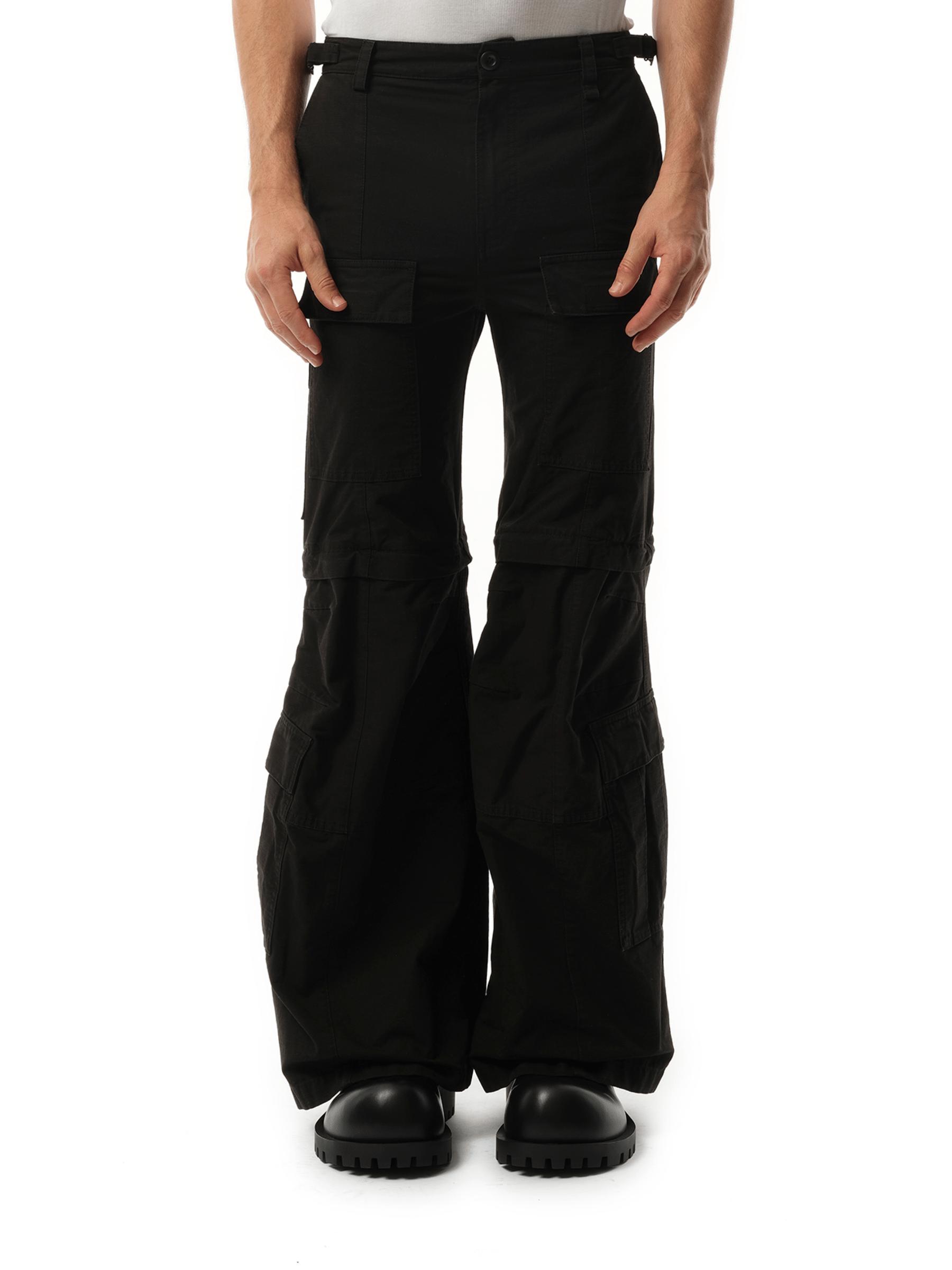 Balenciaga Flared Cargo Pants, 100% Cotton in Black for Men Lyst UK