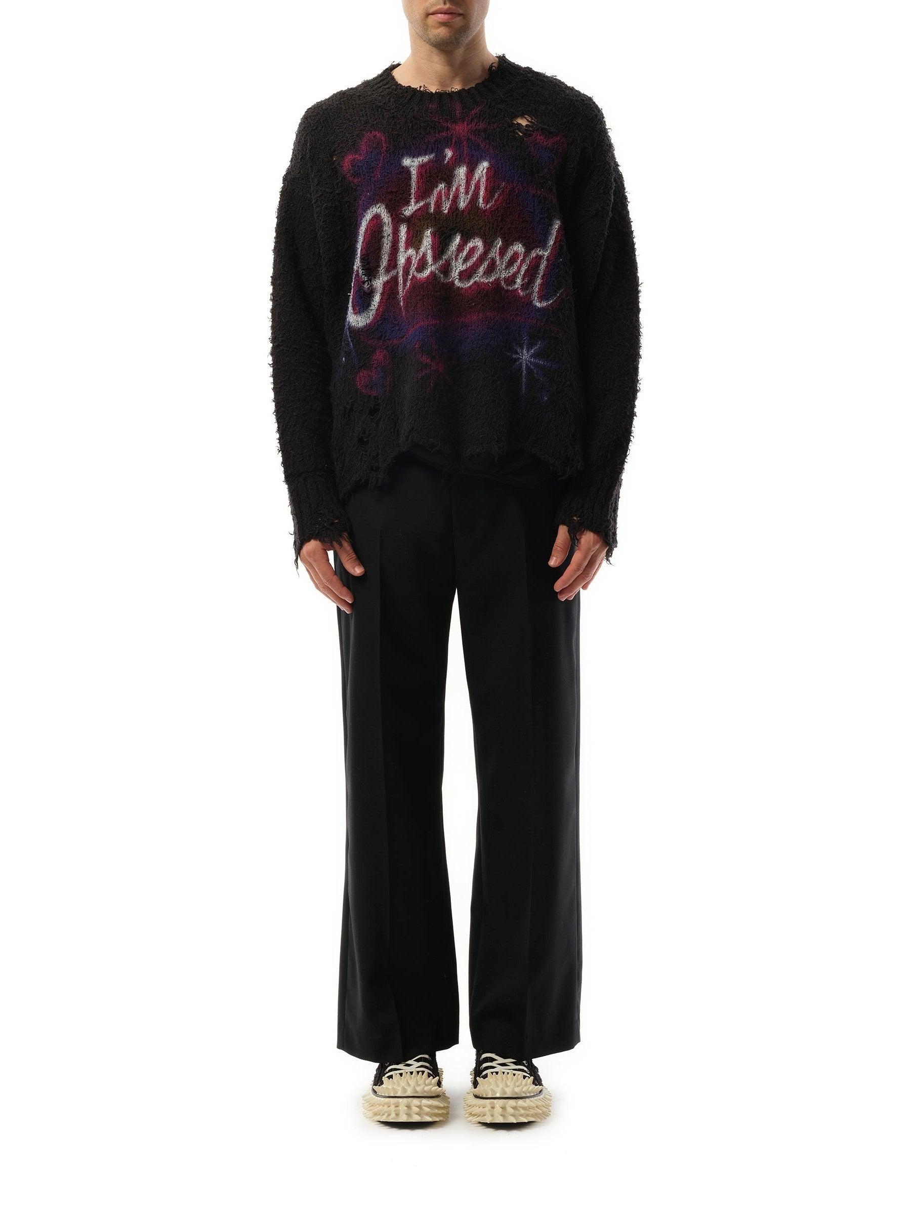 Doublet Airbrush Recycled Cotton Sweater, Long Sleeves, 100 