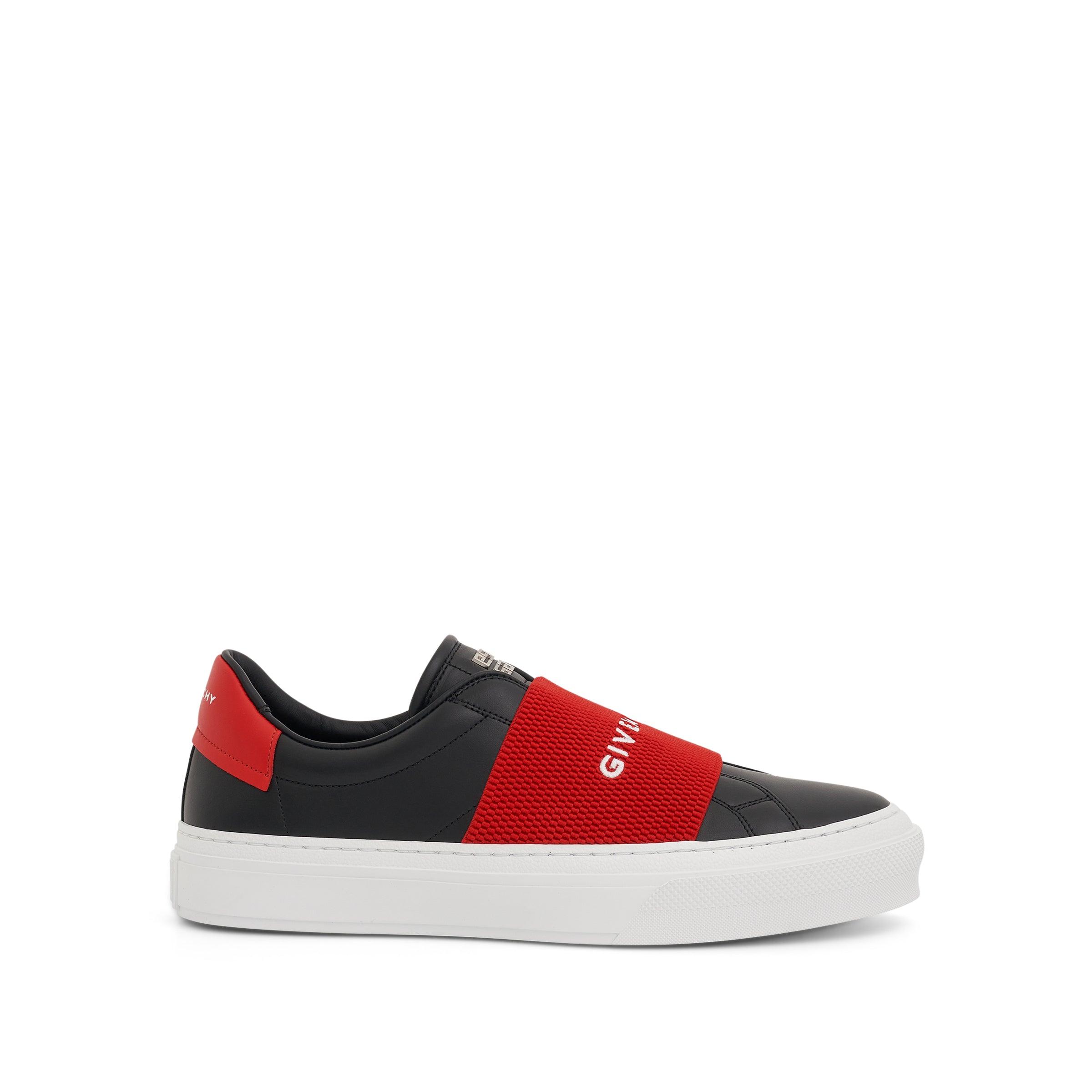 Givenchy City Sport Elastic Band Sneakers 100 Calfskin Leather in Red for Men Lyst