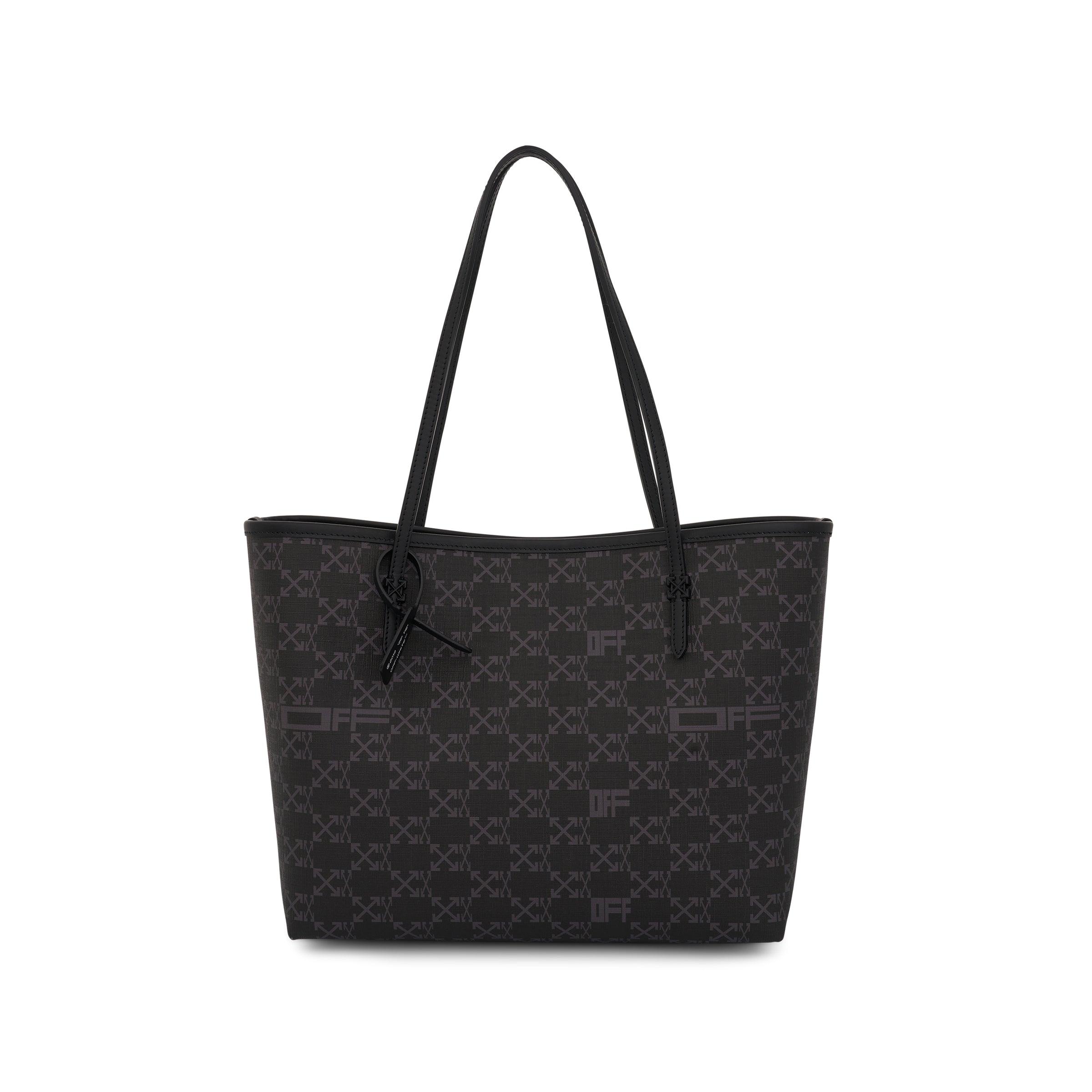 Day-Off 33 leather-trimmed printed PVC tote