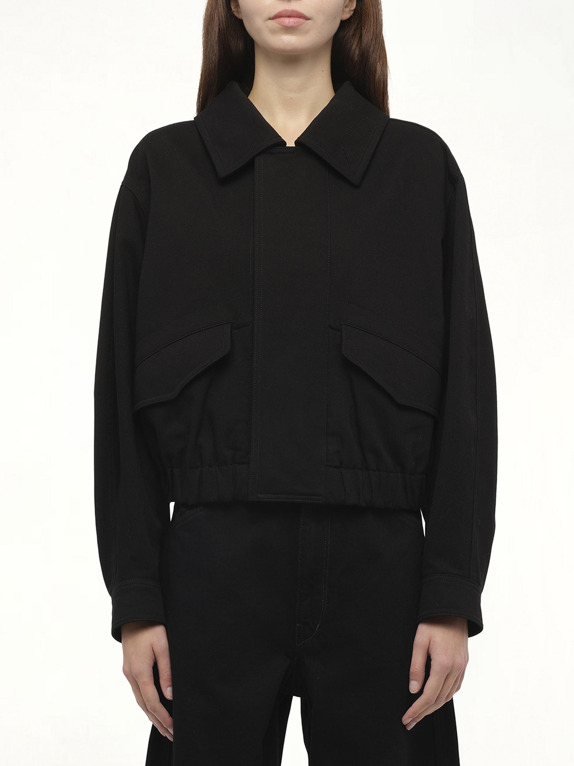 Lemaire Short Blouson Bomber Jacket, 100% Cotton in Black | Lyst