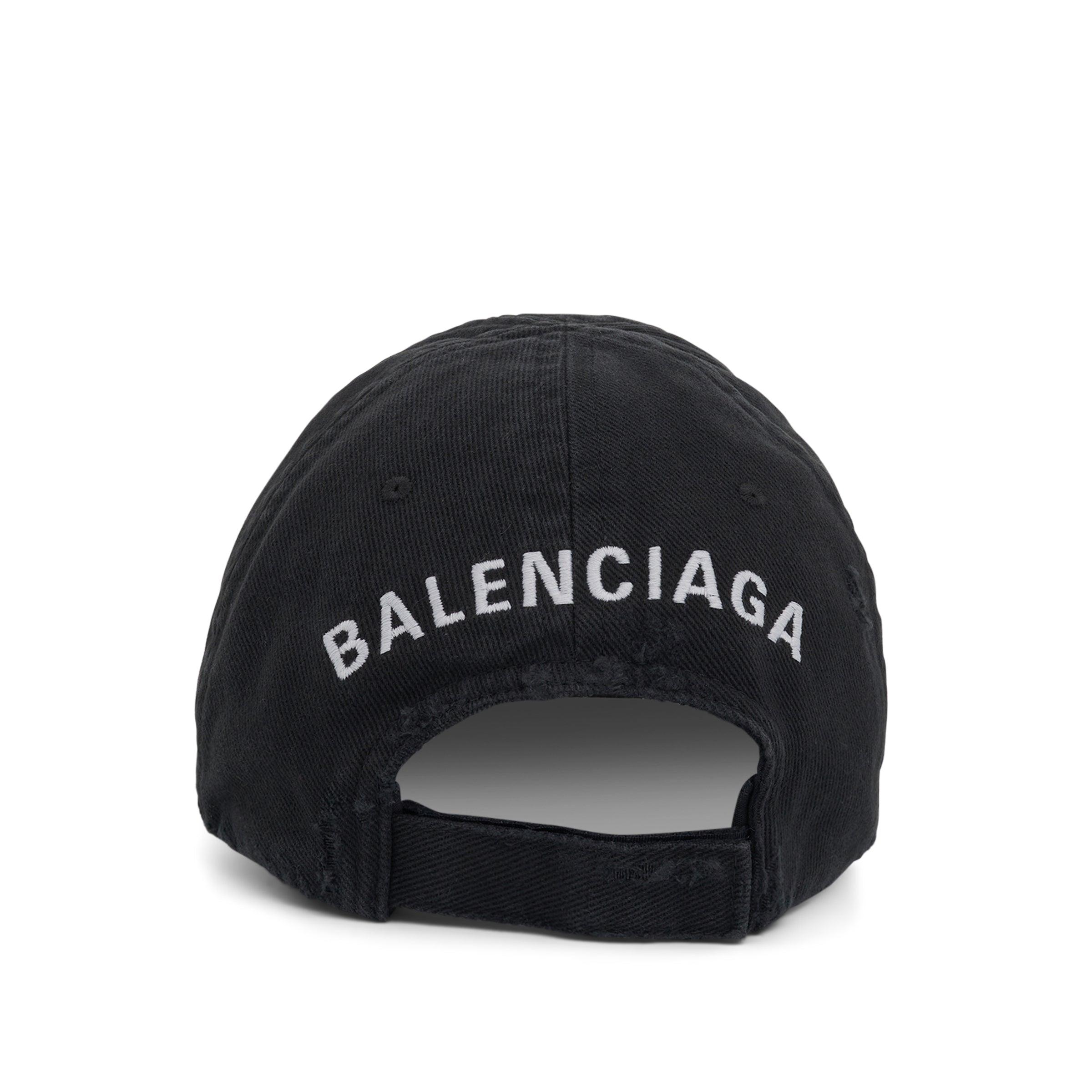 Balenciaga Hat Dog Bite Cap In Washed Black/white for Men | Lyst