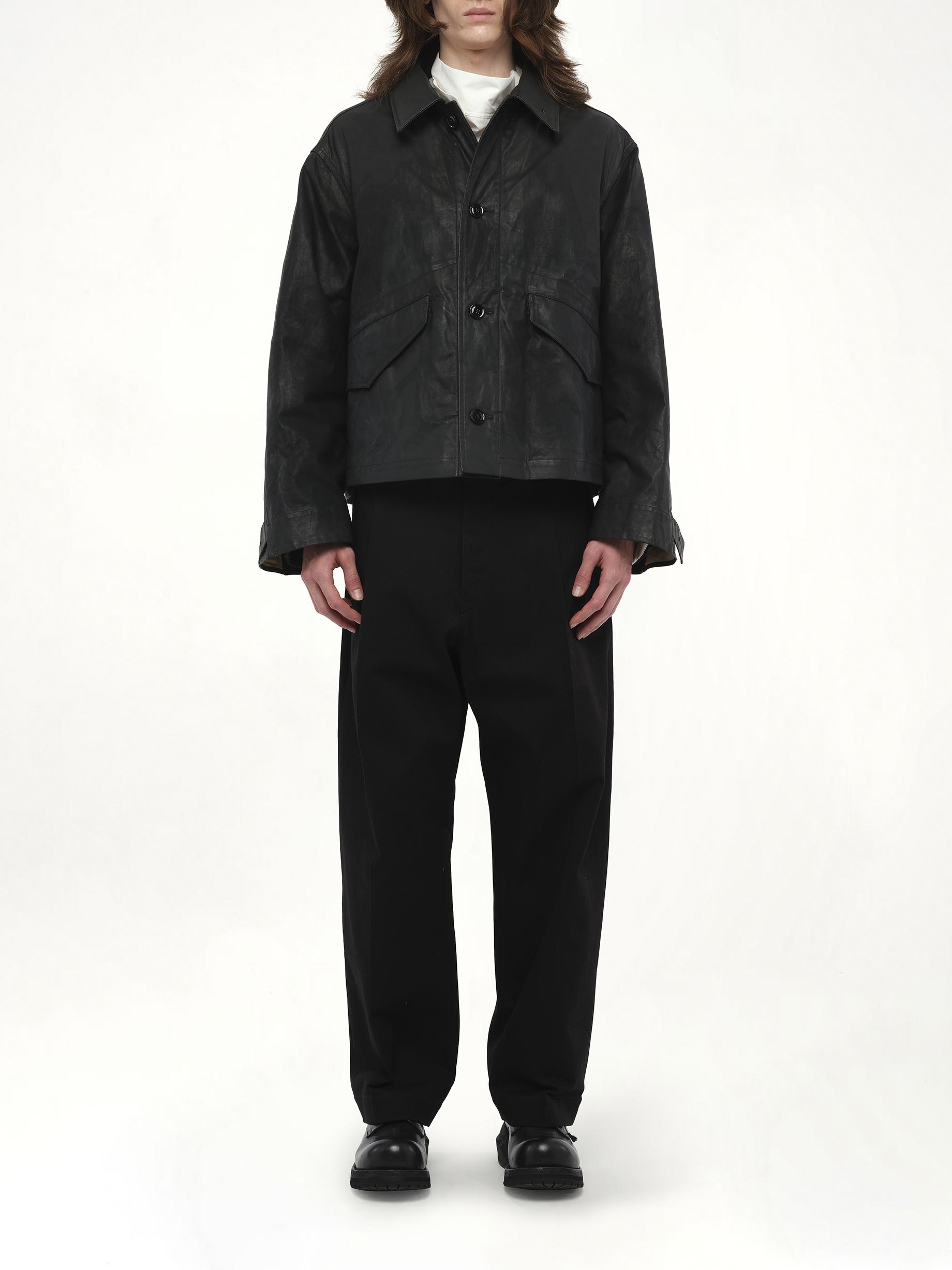 Lemaire Biker Blouson Bomber Jacket, 100% Cotton in Black for Men