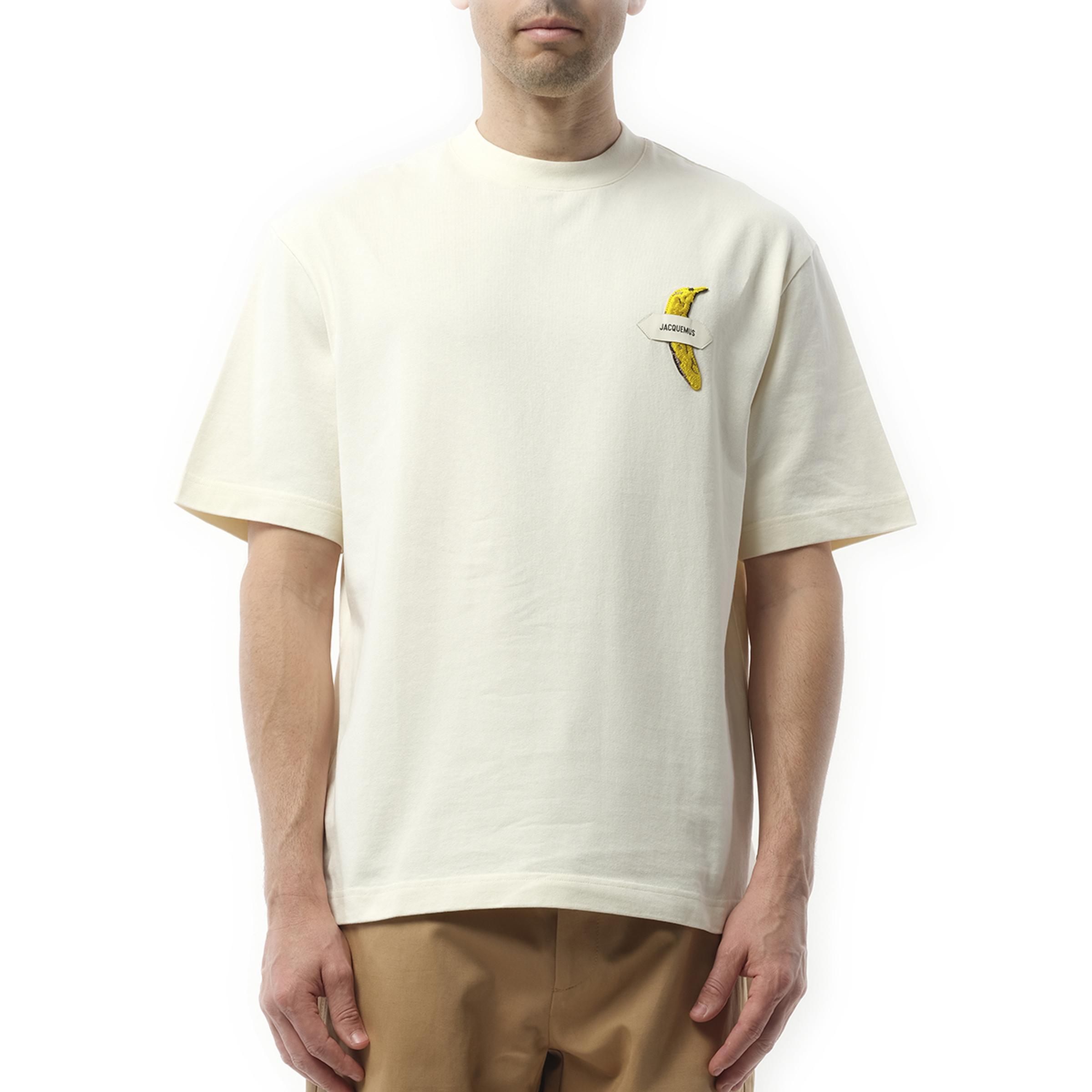 JACQUEMUS｜SHORT-SLEEVED ROUND NECK T-SHIRTS (LE TSHIRT Jacquemus Le T-Shirt Typo Stretch Cotton Logo Graphic T