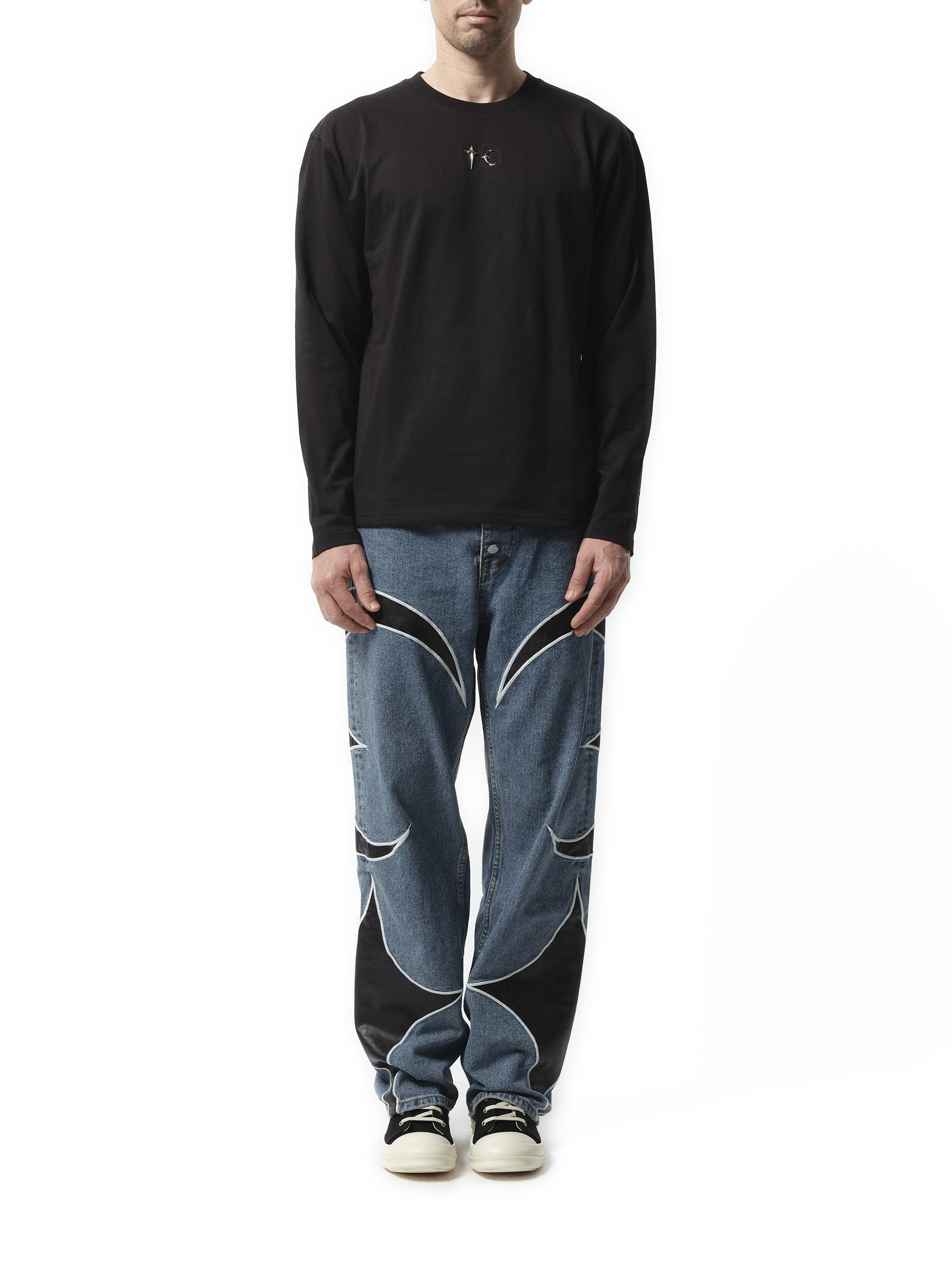 THUG CLUB Tc Basic Long Sleeve, 100% Cotton in Black for Men