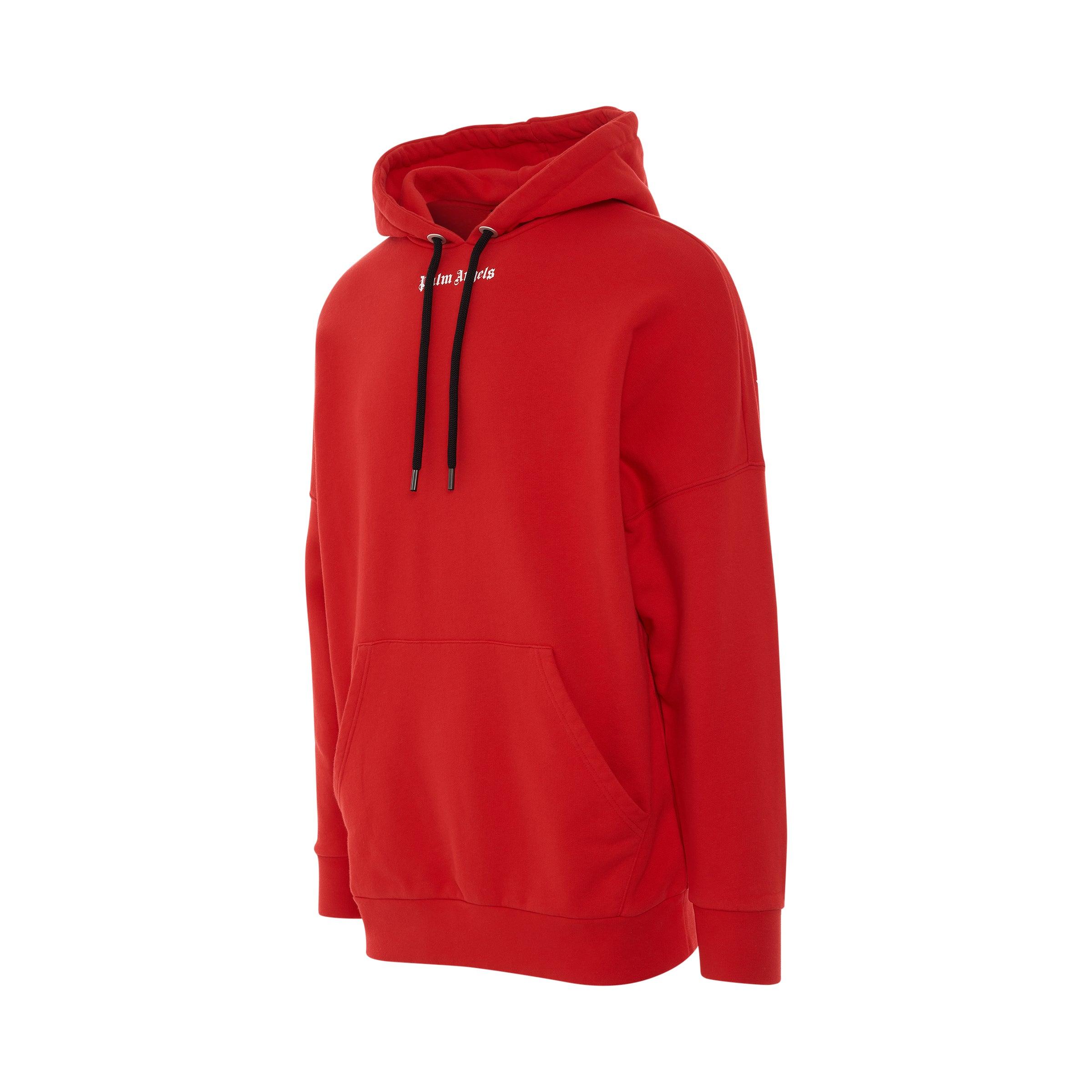Palm Angels Classic Logo Oversize Hoodie In Red/black for Men | Lyst