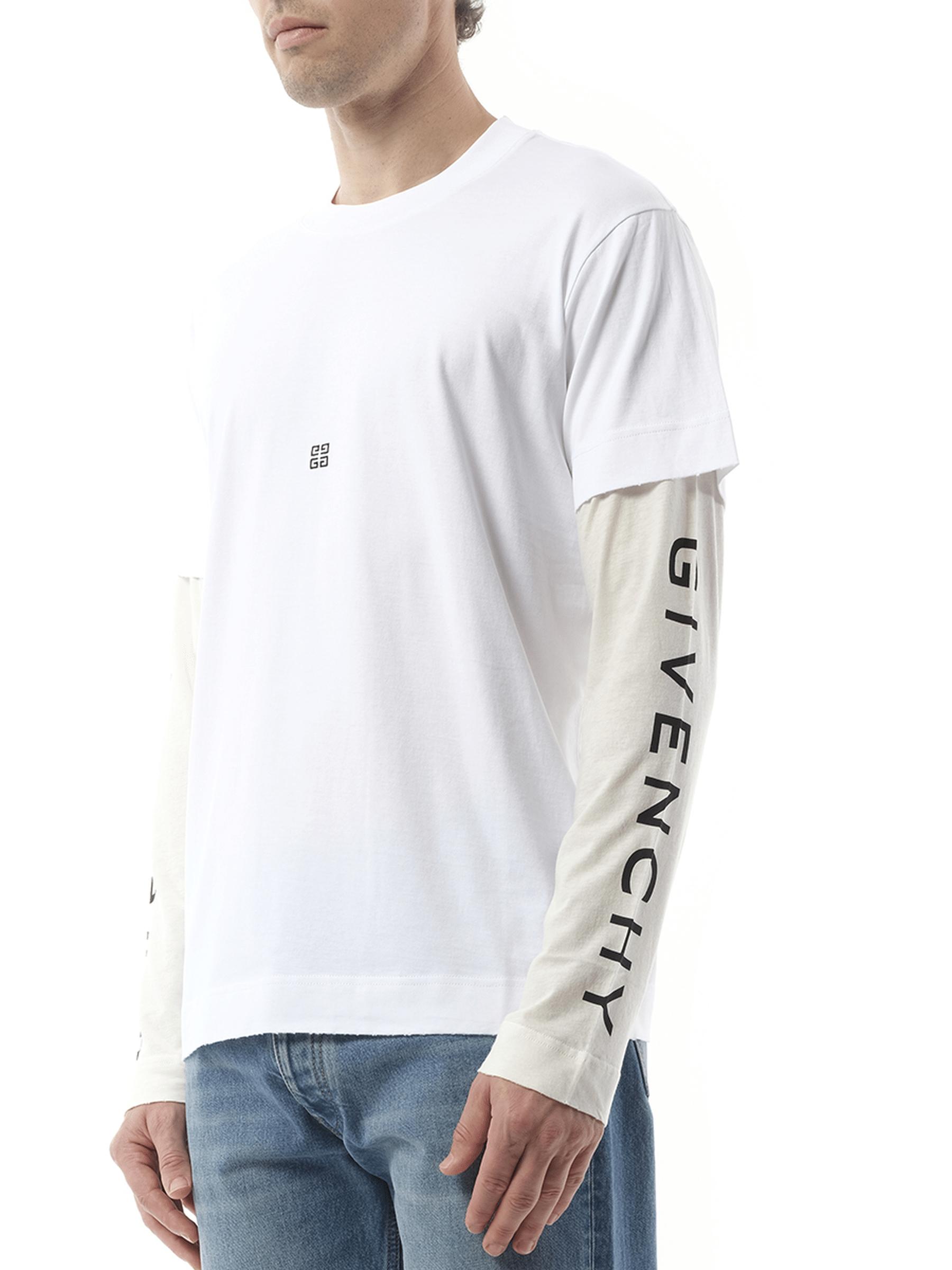 Givenchy Tshirt Givenchy White Long Sleeve Shirt Givenchy Multi - Main Image