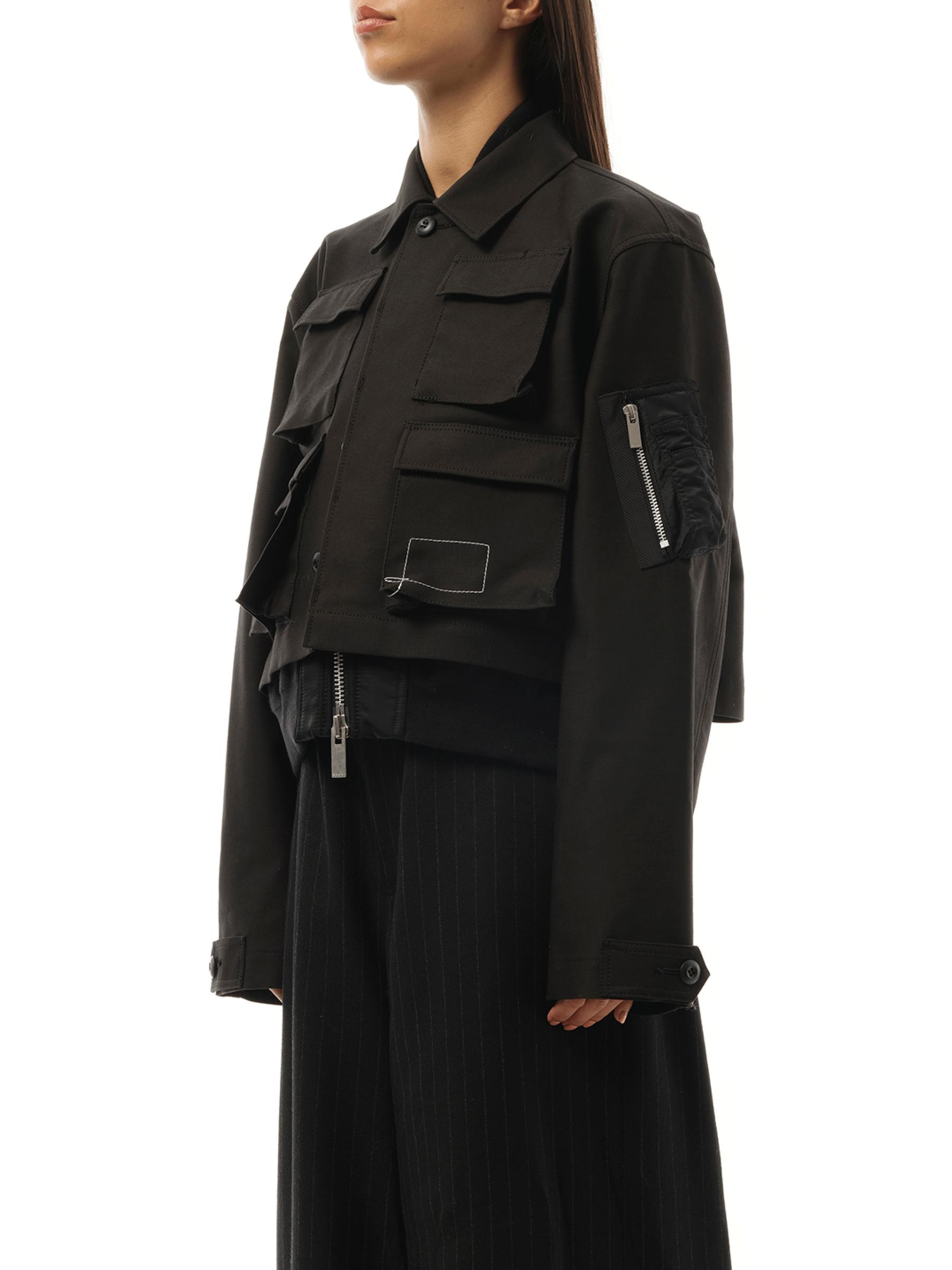 Sacai X Wtaps Cotton Back Satin X Nylon Twill Jacket, Long