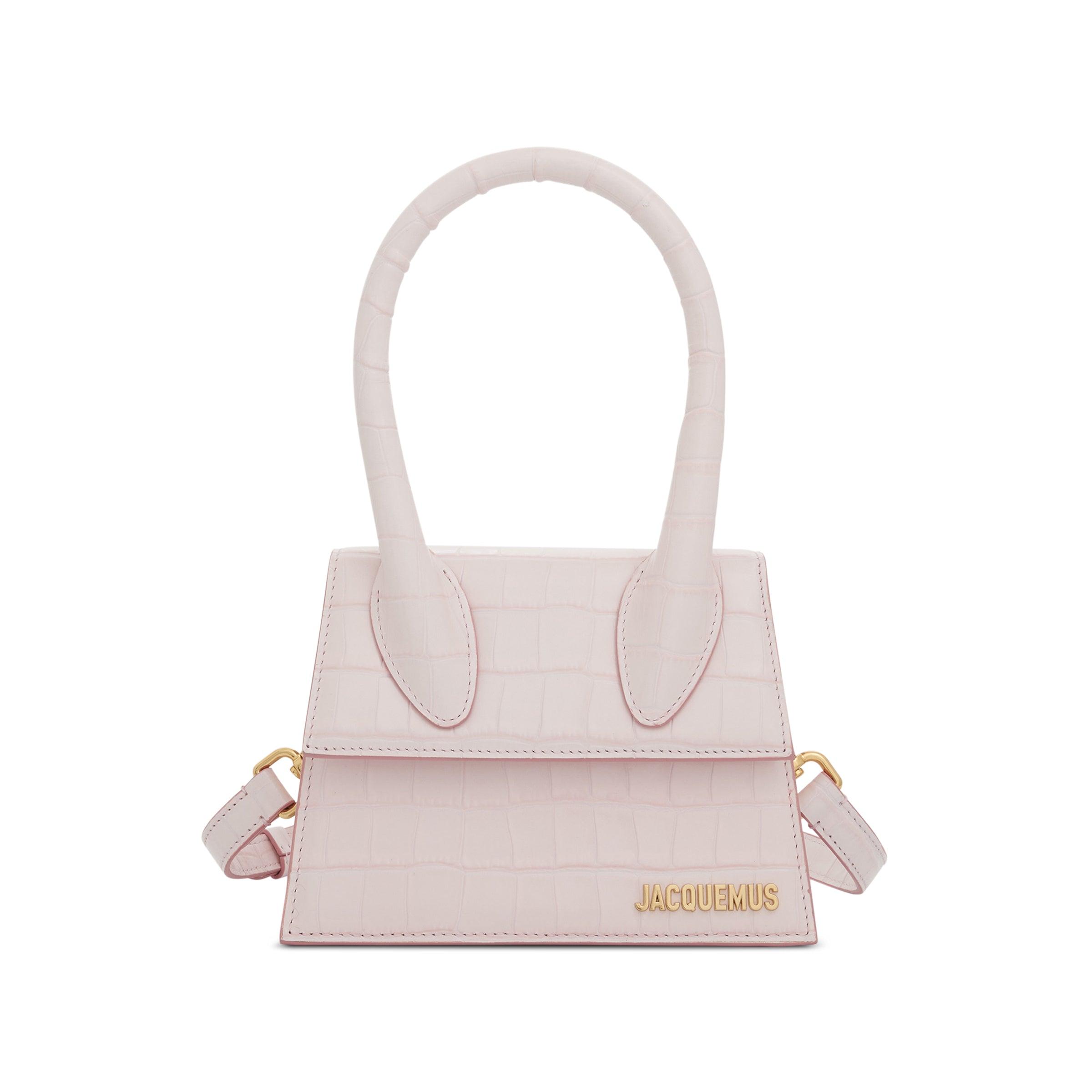 Jacquemus Le Chiquito Moyen Croc Embossed Leather Bag In Pale Pink Lyst