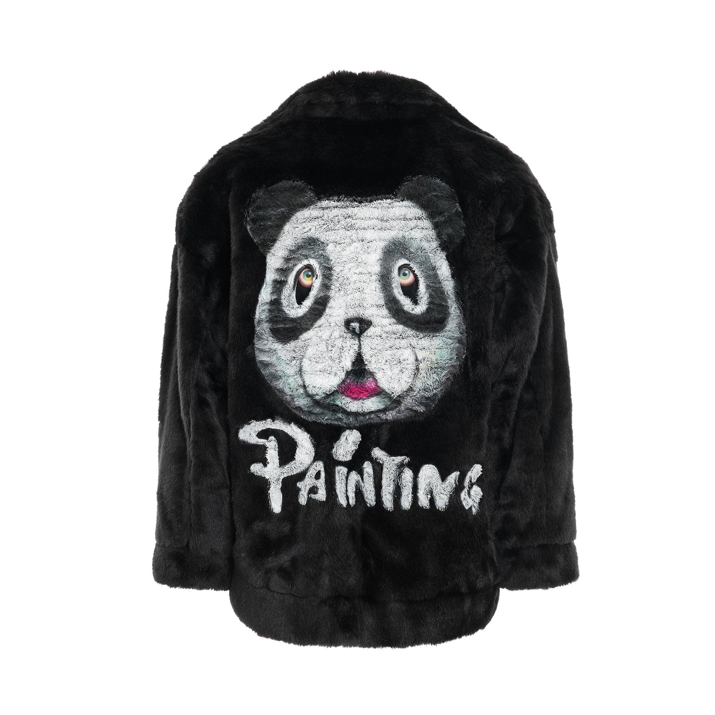 Doublet Hand-painted Fur Jacket In Black | Lyst