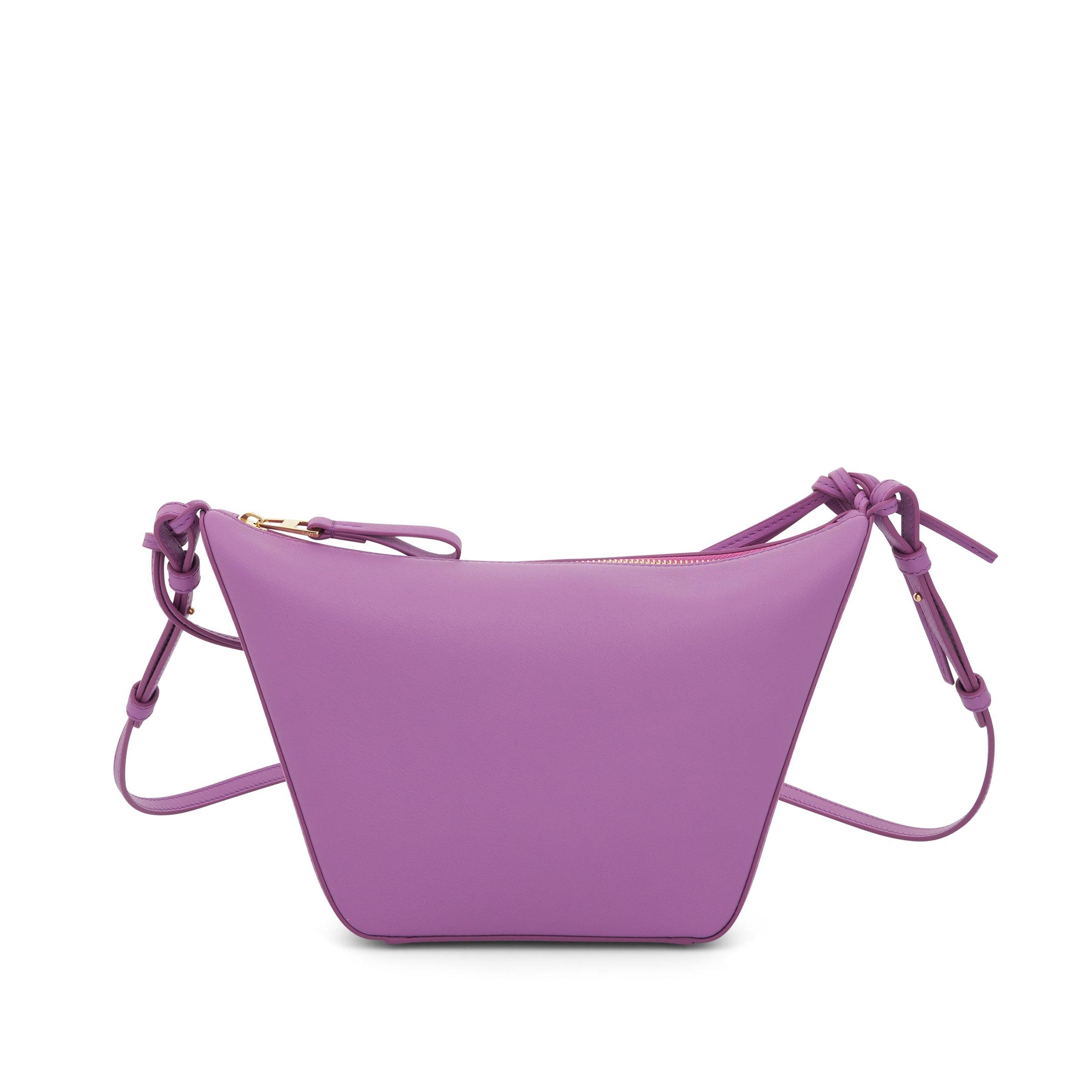 Loewe Mini Hammock Hobo Bag In Classic Calfskin In Rockrose in Purple ...
