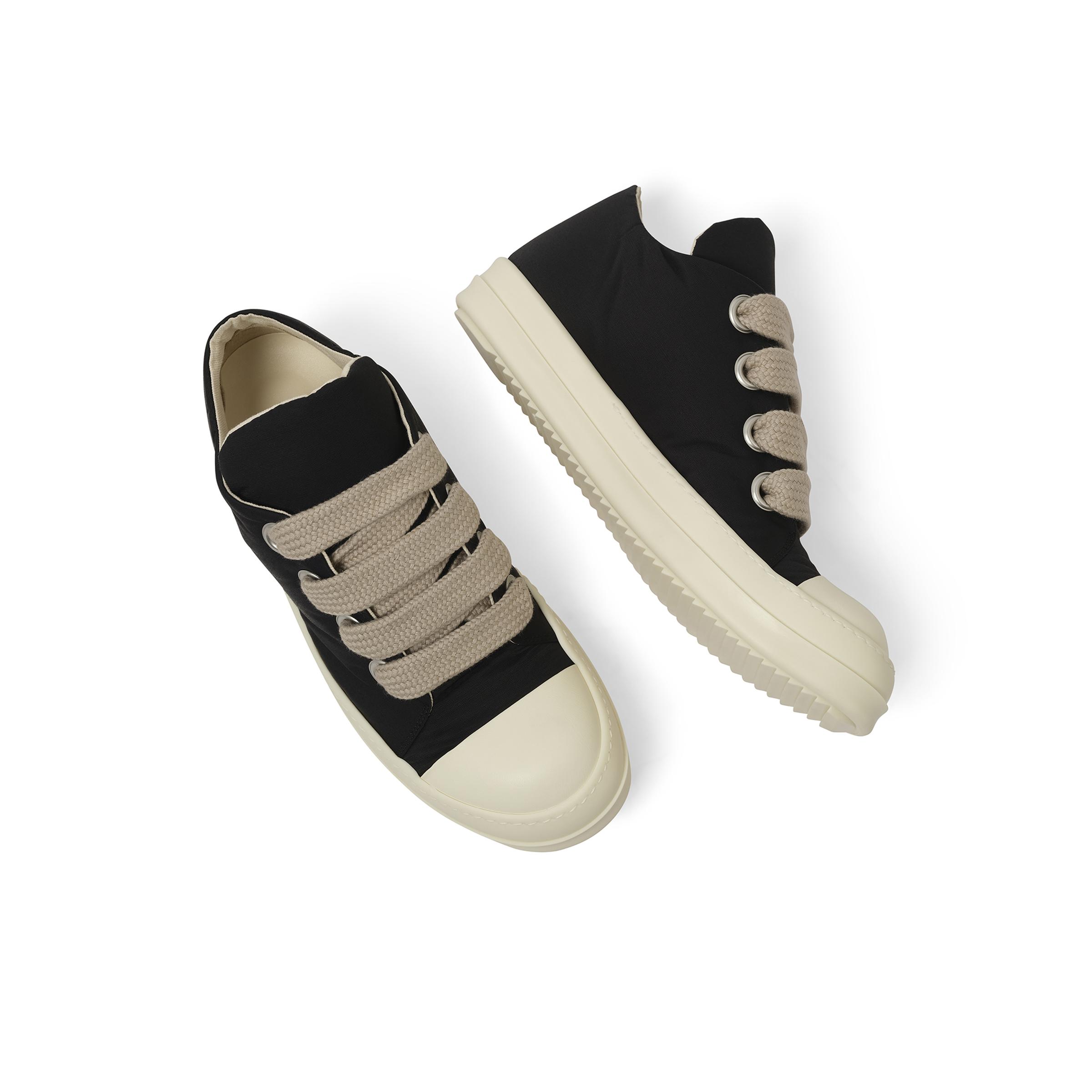 Rick Owens Jumbo Lace Puffer Low Sneakers, 100% Polyester in Rick Owens Jumbo Lace Puffer Low Sneakers, 100% Polyester in