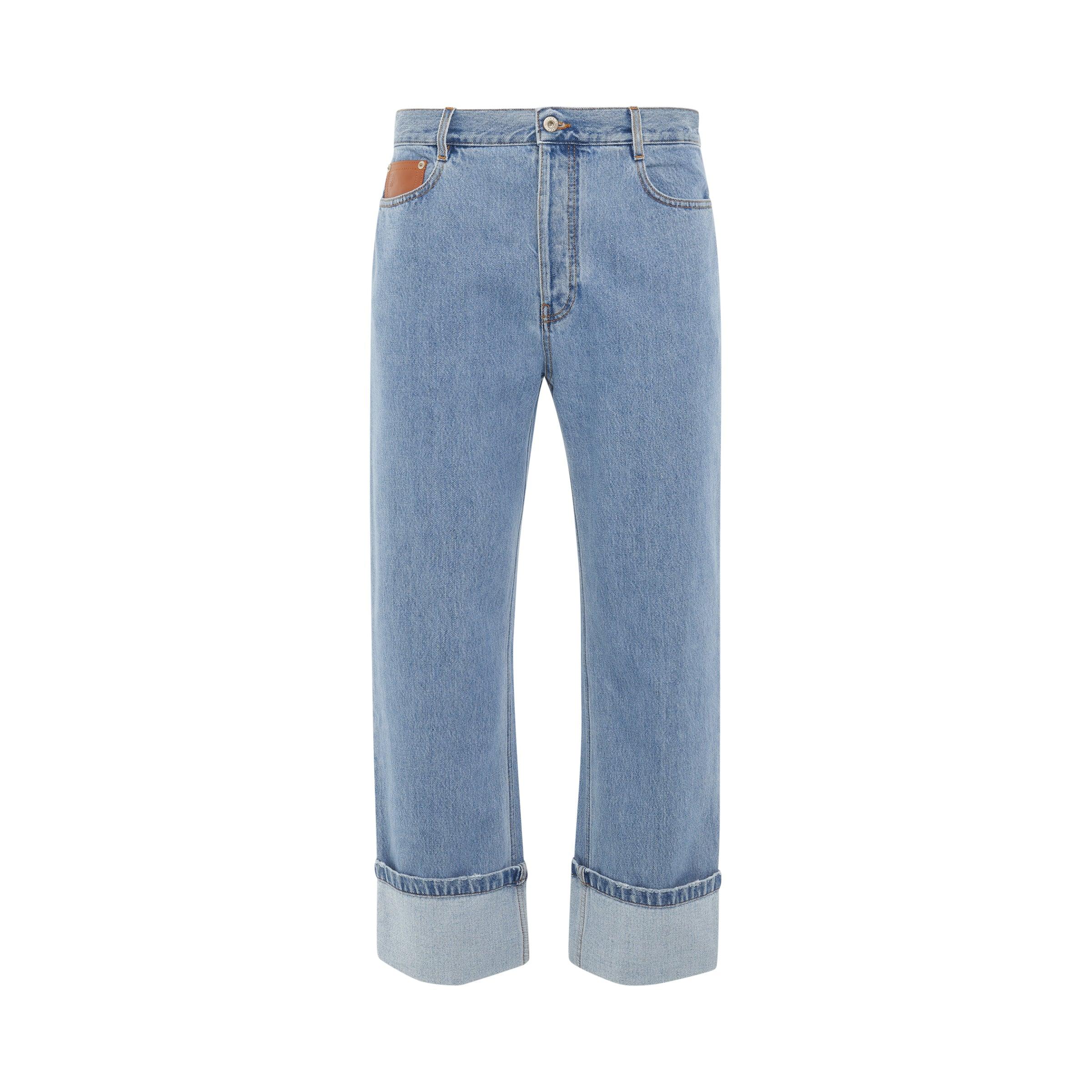 Loewe Fisherman Turn Up Jeans In Light Denim in Blue for Men Lyst