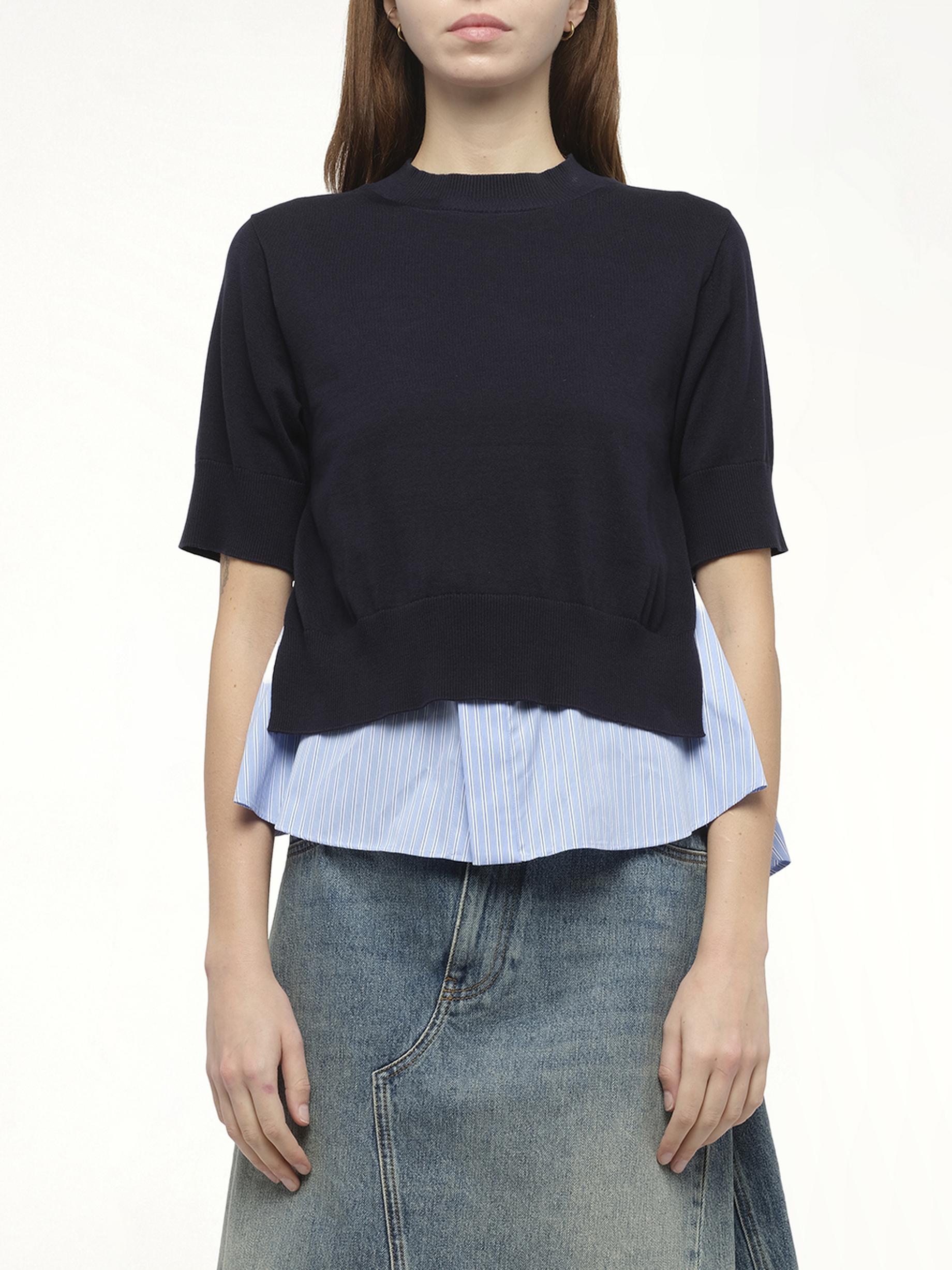22AW sacai Cashmere Knit Pullover Sロゴ sacai - Sacai サカイ Cashmere Knit Pullover 22-02860M Sロゴ