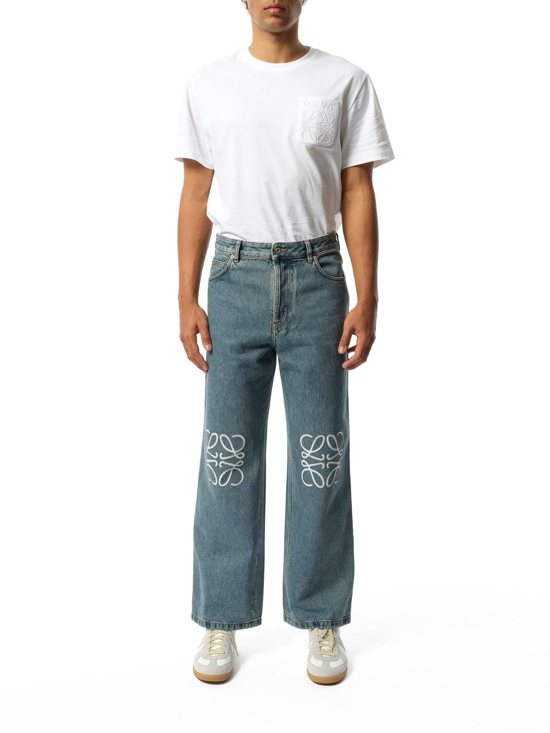LOEWE｜JEANS (Anagram baggy jeans in denim (H526Y11W79 Anagram baggy jeans in denim Grey - LOEWE