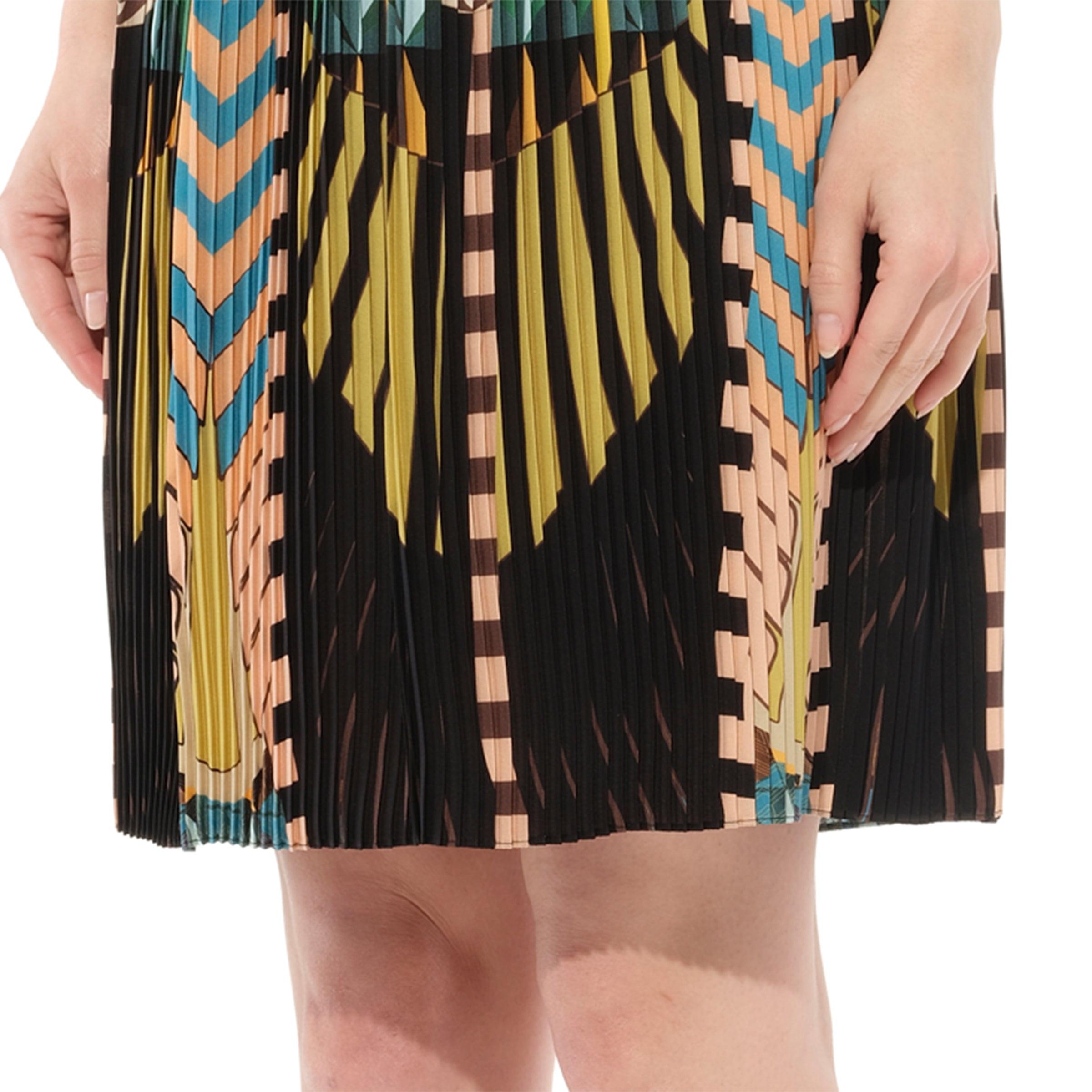 Givenchy multi blue pleated skirt hot sale