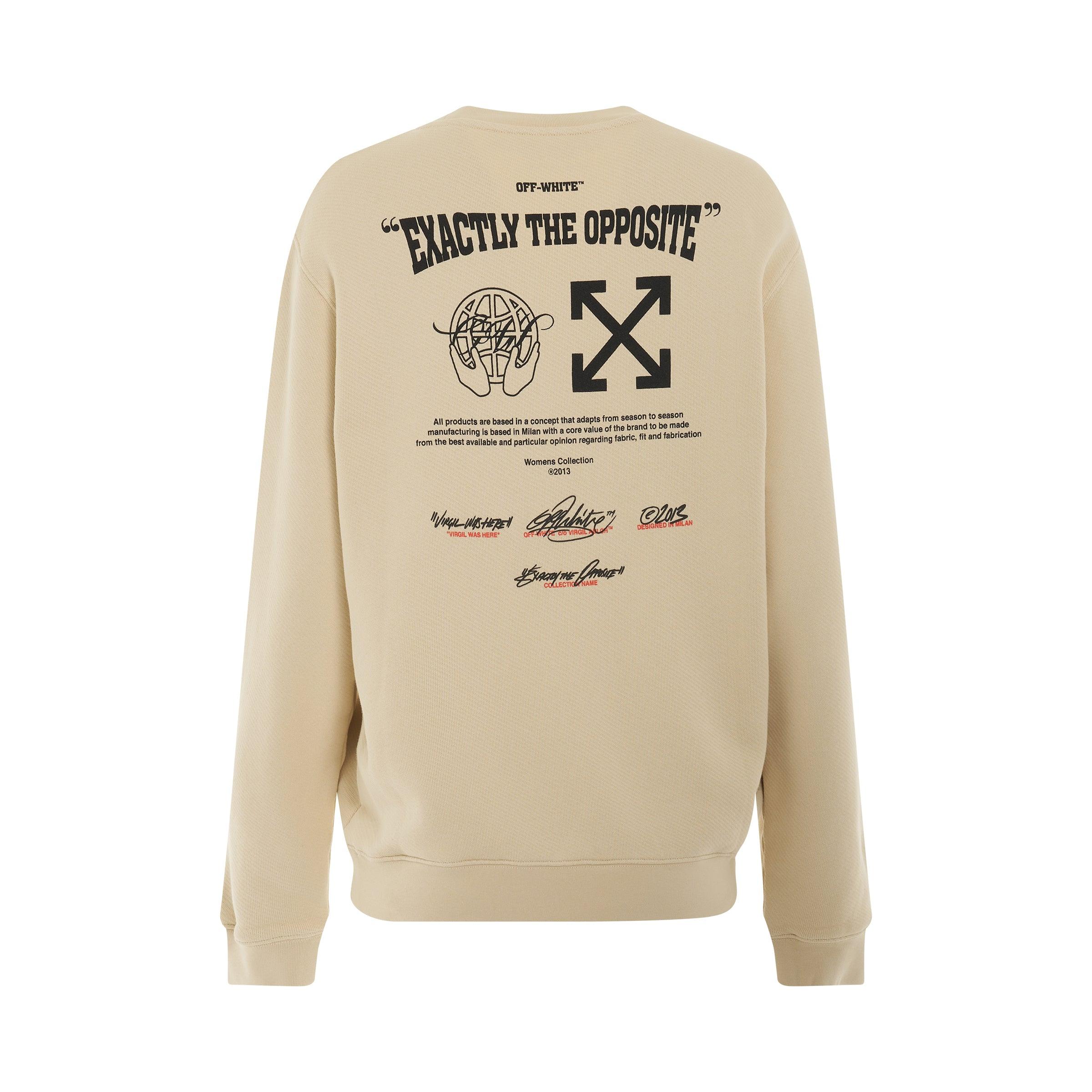 Off-White c/o Virgil Abloh The Opposite Casual T-shirt In Beige/black in  Natural