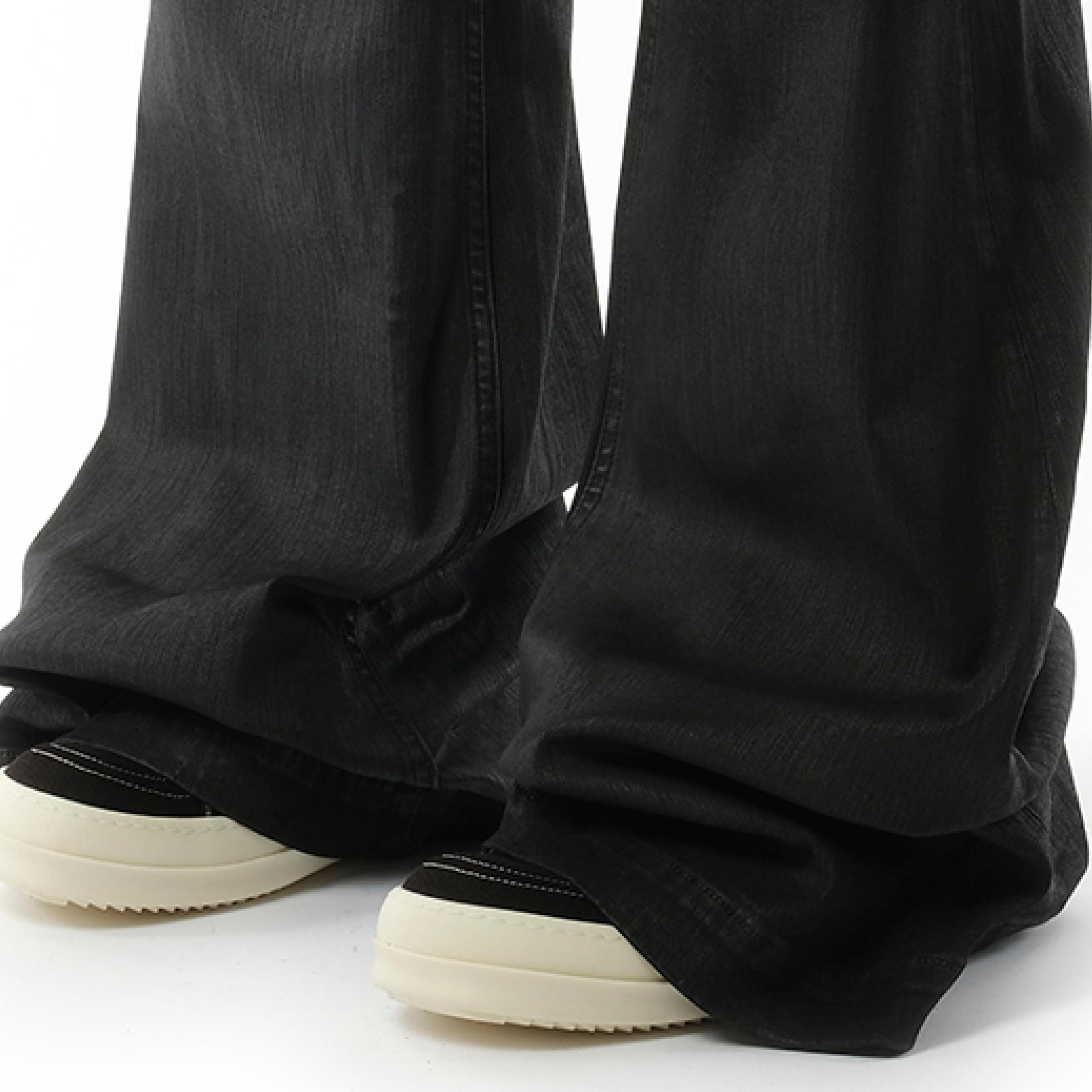 Rick Owens Bias Bootcut Denim Pants, Wax, 100% Cotton in