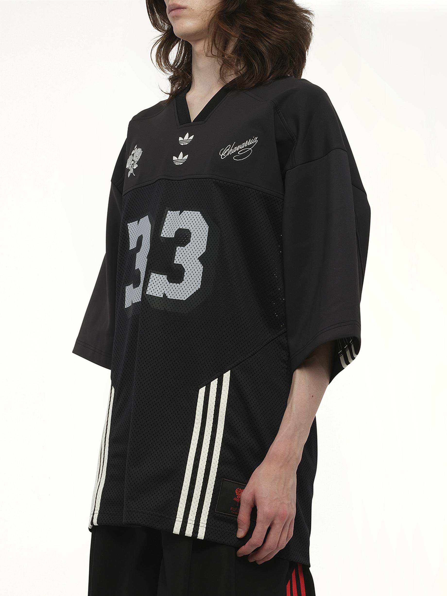 【Adidas x Willy Chavarria】 Football Jersey Black adidas x Willy Chavarria Football Jersey 'Black'