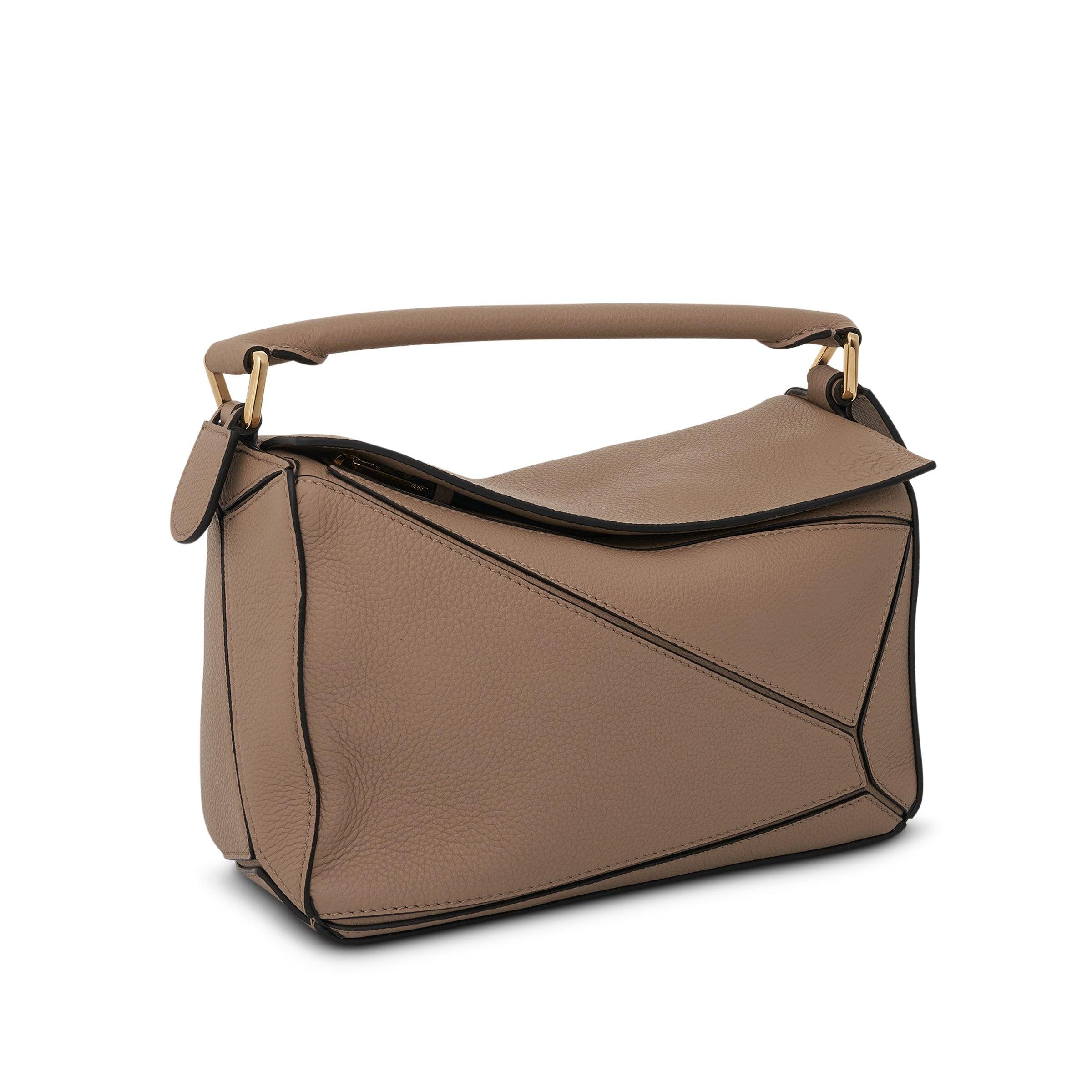 Loewe Small Puzzle Bag In Soft Grained Calfskin In Sand in White | Lyst