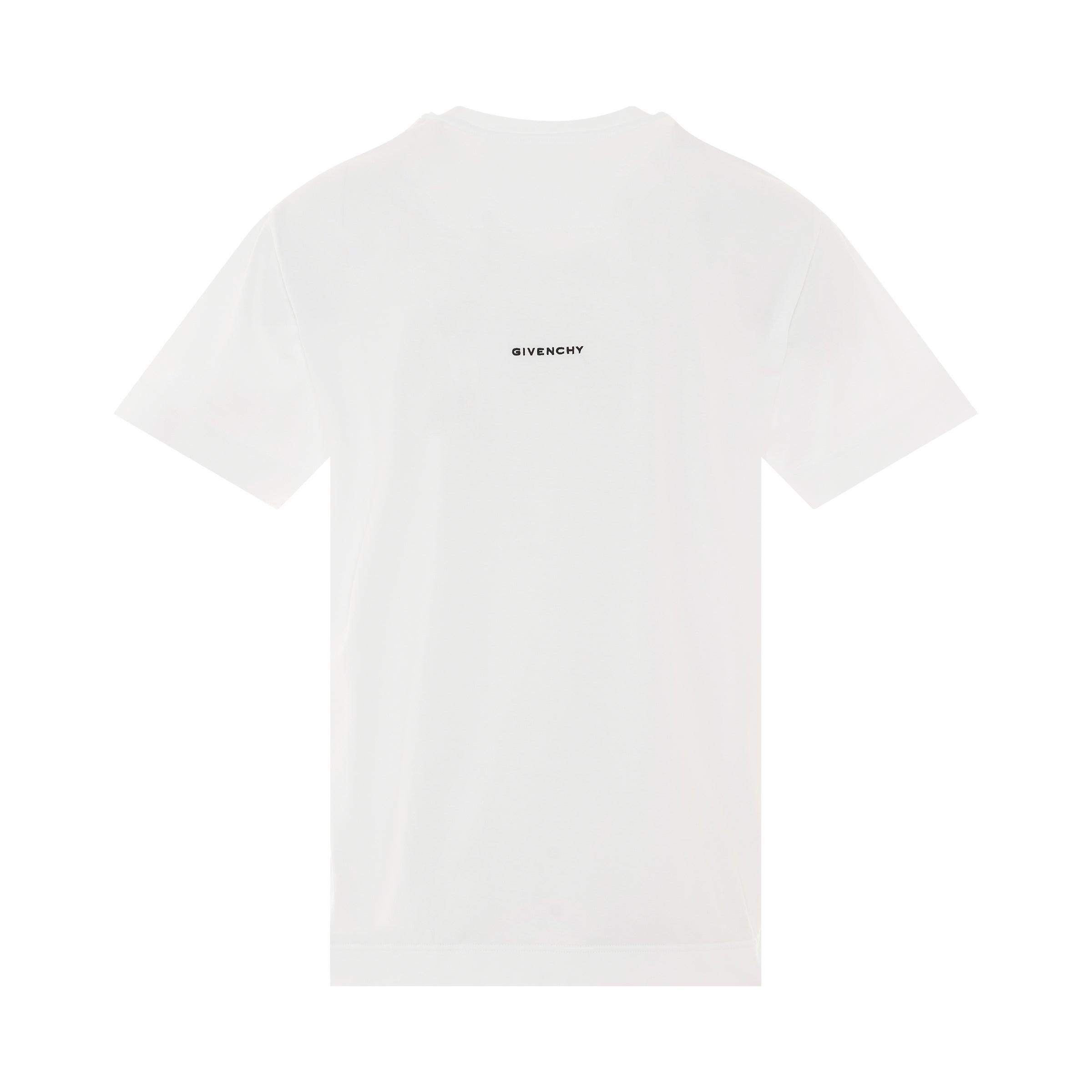 Givenchy 4g Logo Embroidered T-shirt In White for Men | Lyst