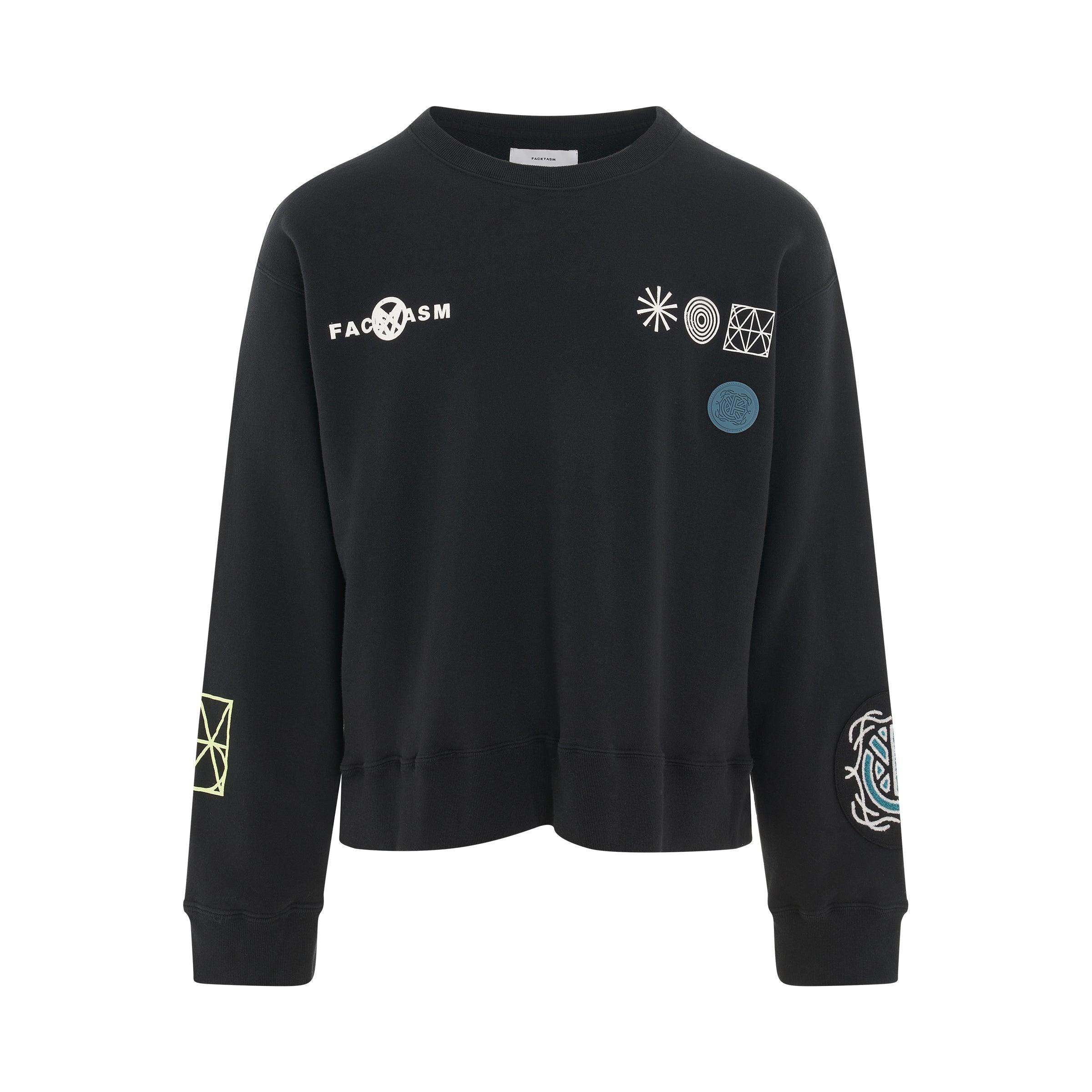 Facetasm Anarchy Crewneck In Black for Men | Lyst