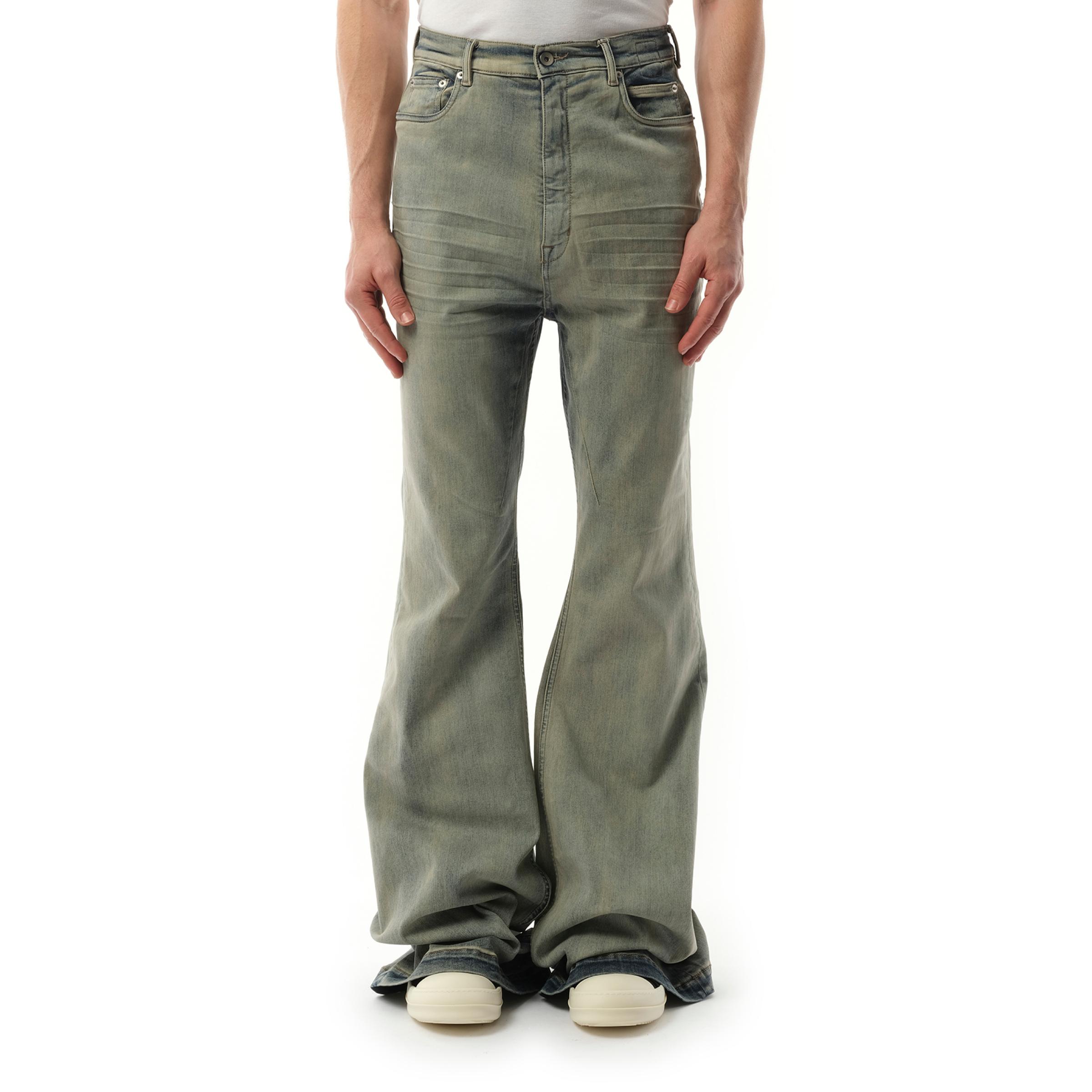 Rick Owens Bolan Bootcut Denim Pants, , 100% Cotton in Green